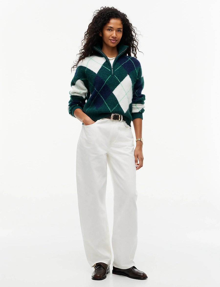 Tommy Jeans - TJW FLUFFY QUARTER ZIP SWEATER - kampsunid - elegant green - 4