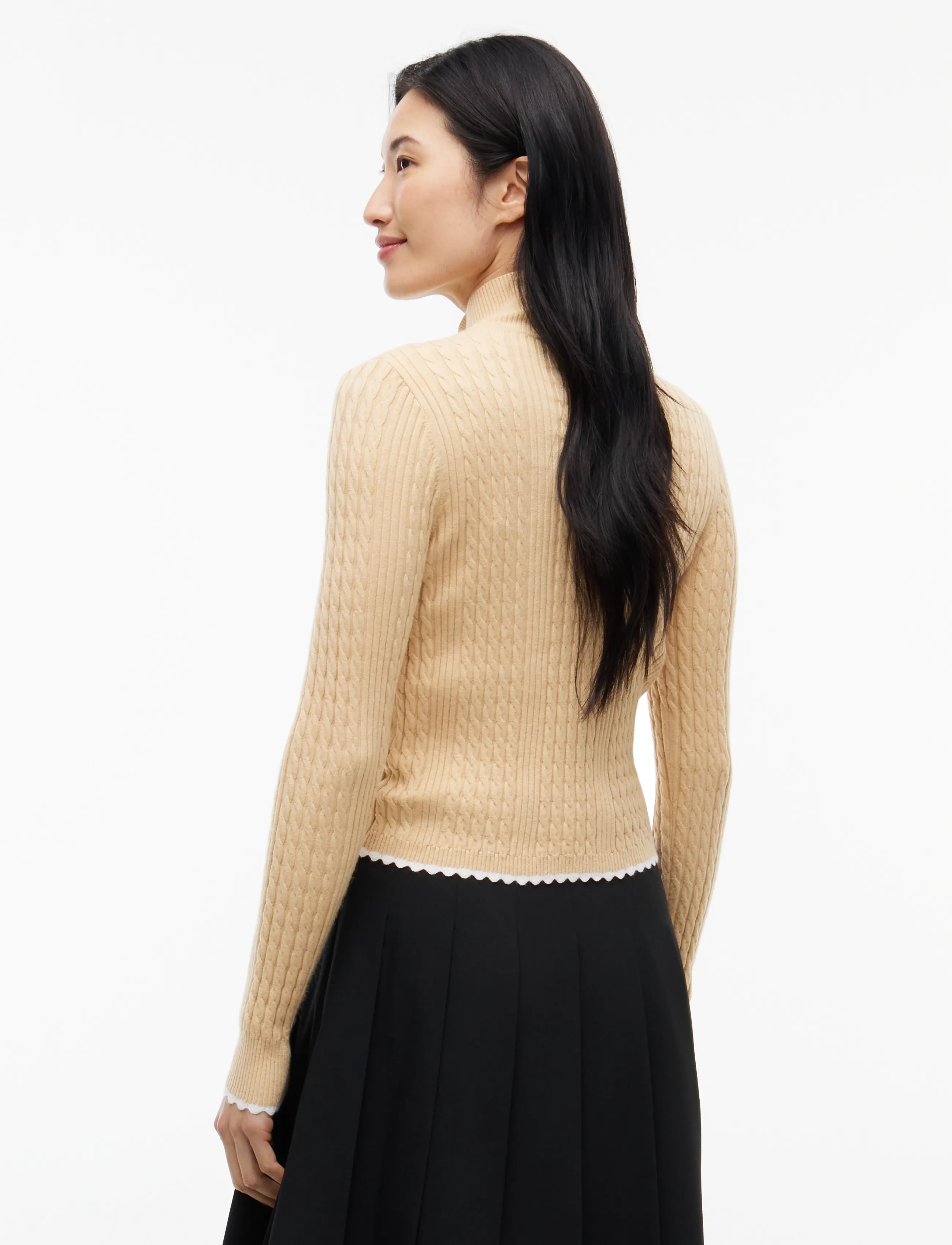 Tommy Jeans - TJW MICRO CABLE ZIPTHRU SWTR EXT - koftor - sunday pastry - 2
