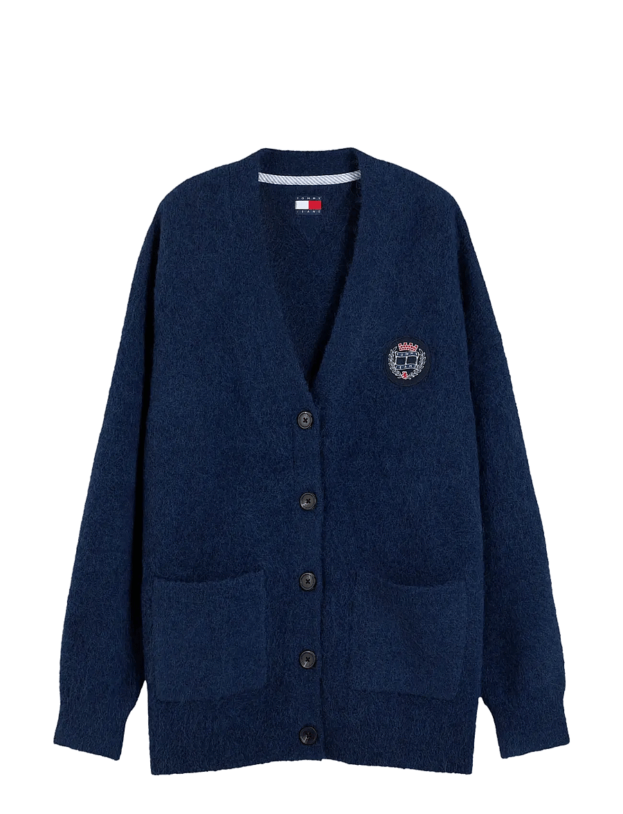 Tommy Jeans - TJW ALPACA OVS CARDIGAN - strickjacken - dark blue - 1