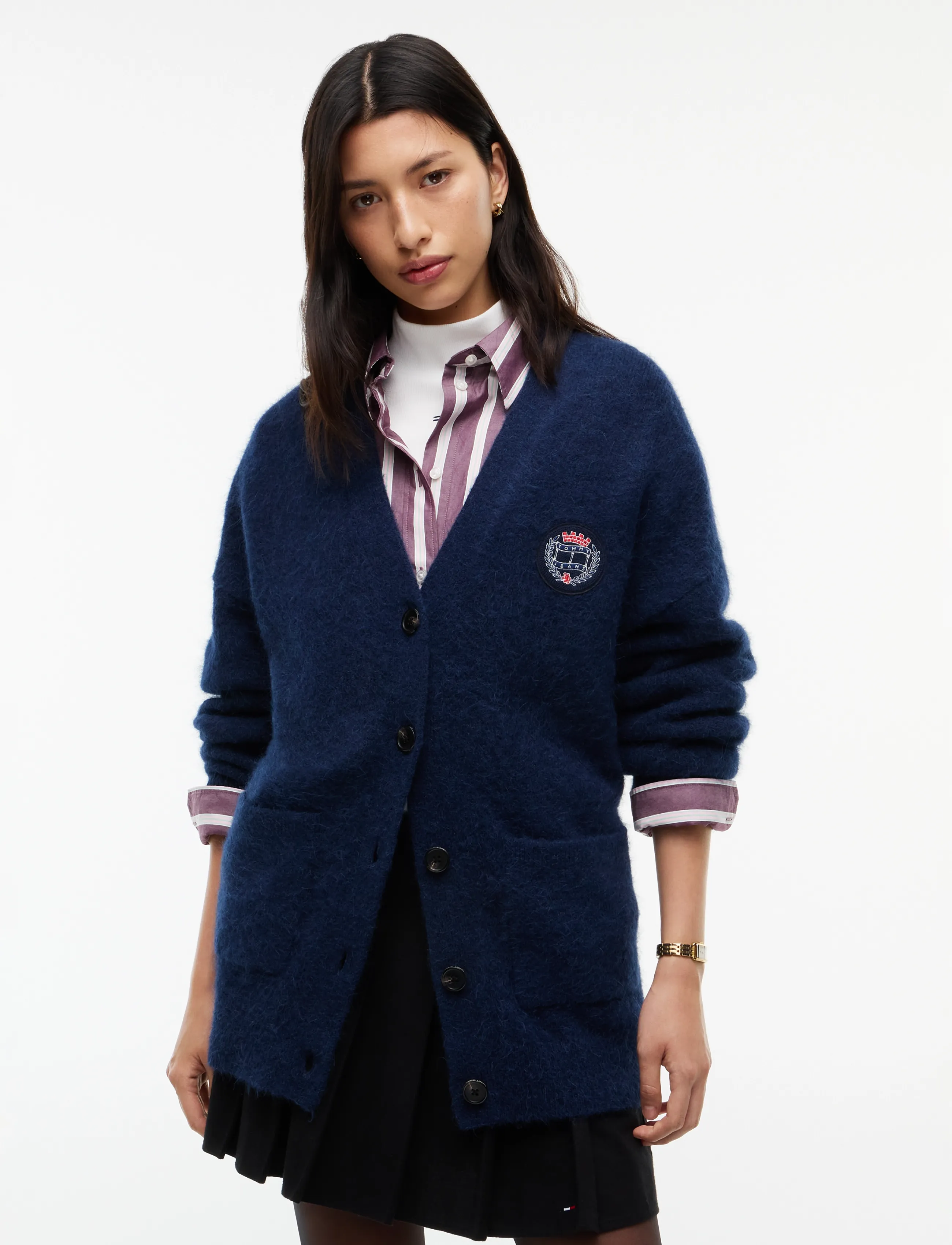 Tommy Jeans TJW ALPACA OVS CARDIGAN - Tommy Jeans - DARK BLUE / navy