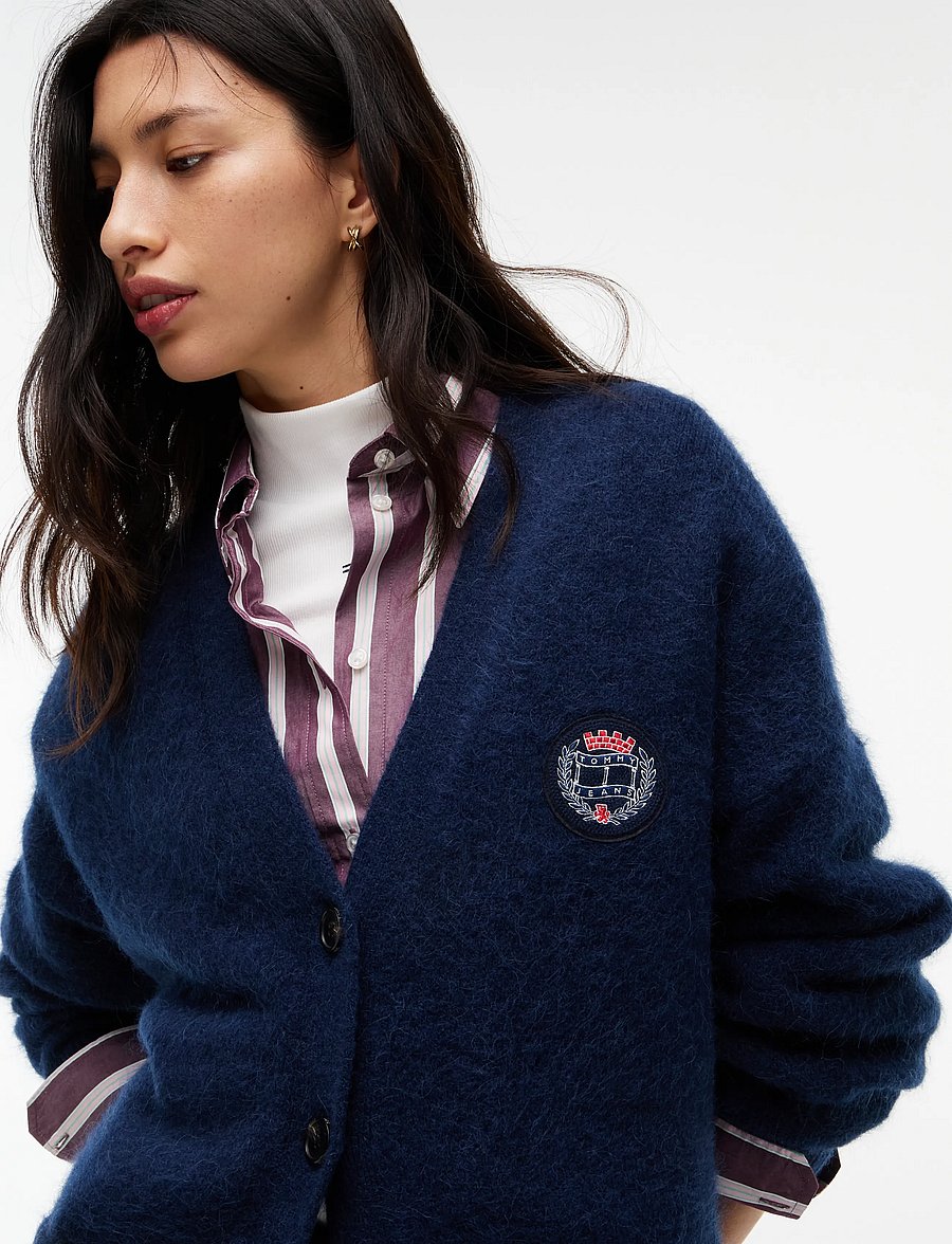 Tommy Jeans - TJW ALPACA OVS CARDIGAN - strickjacken - dark blue - 3