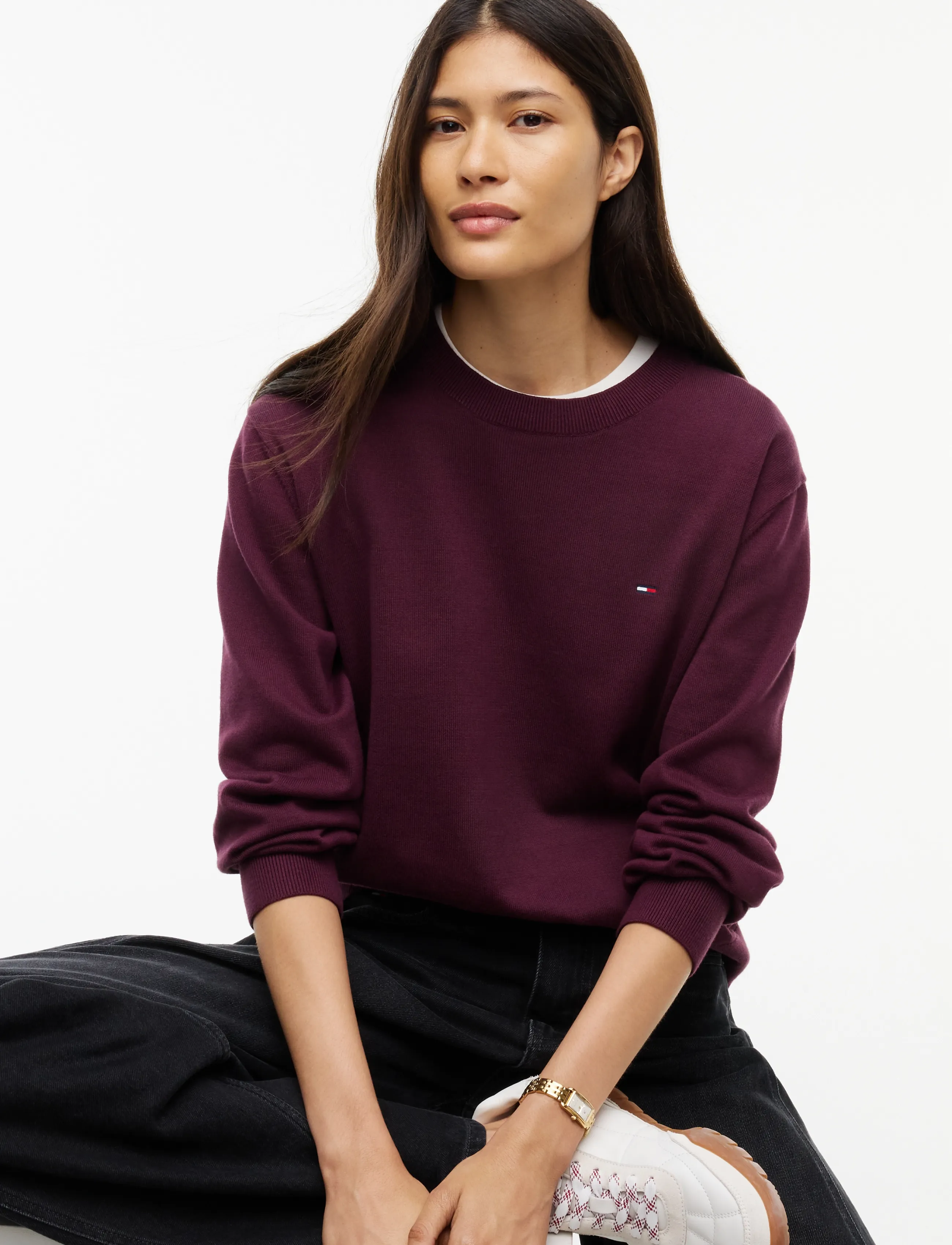 Tommy Jeans - TJW ESSENTIAL CREW SWEATER EXT - kampsunid - calypso berry - 3