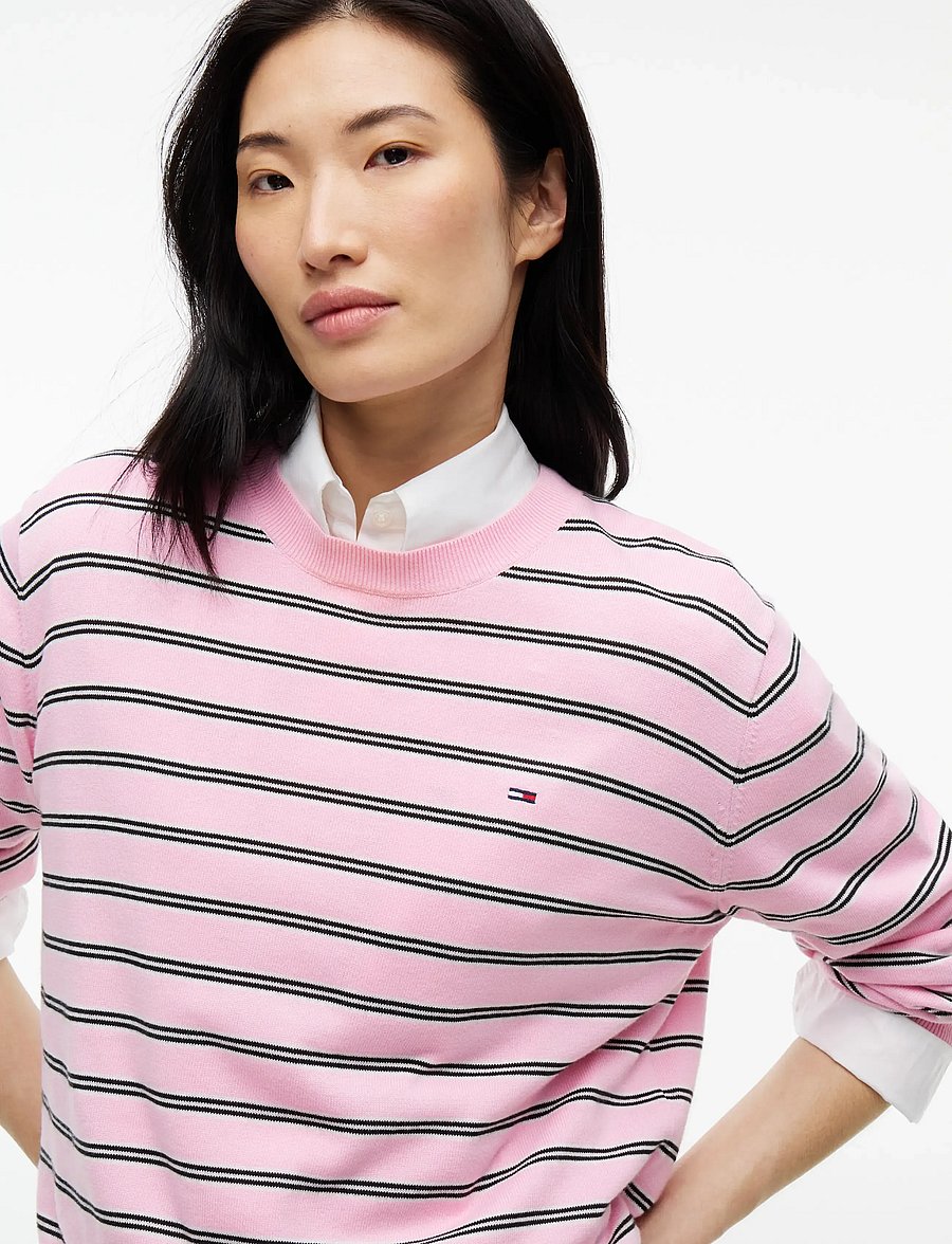 Tommy Jeans - TJW ESSENTIAL CREW SWEATER EXT - pullover - pink sugar stripe - 3