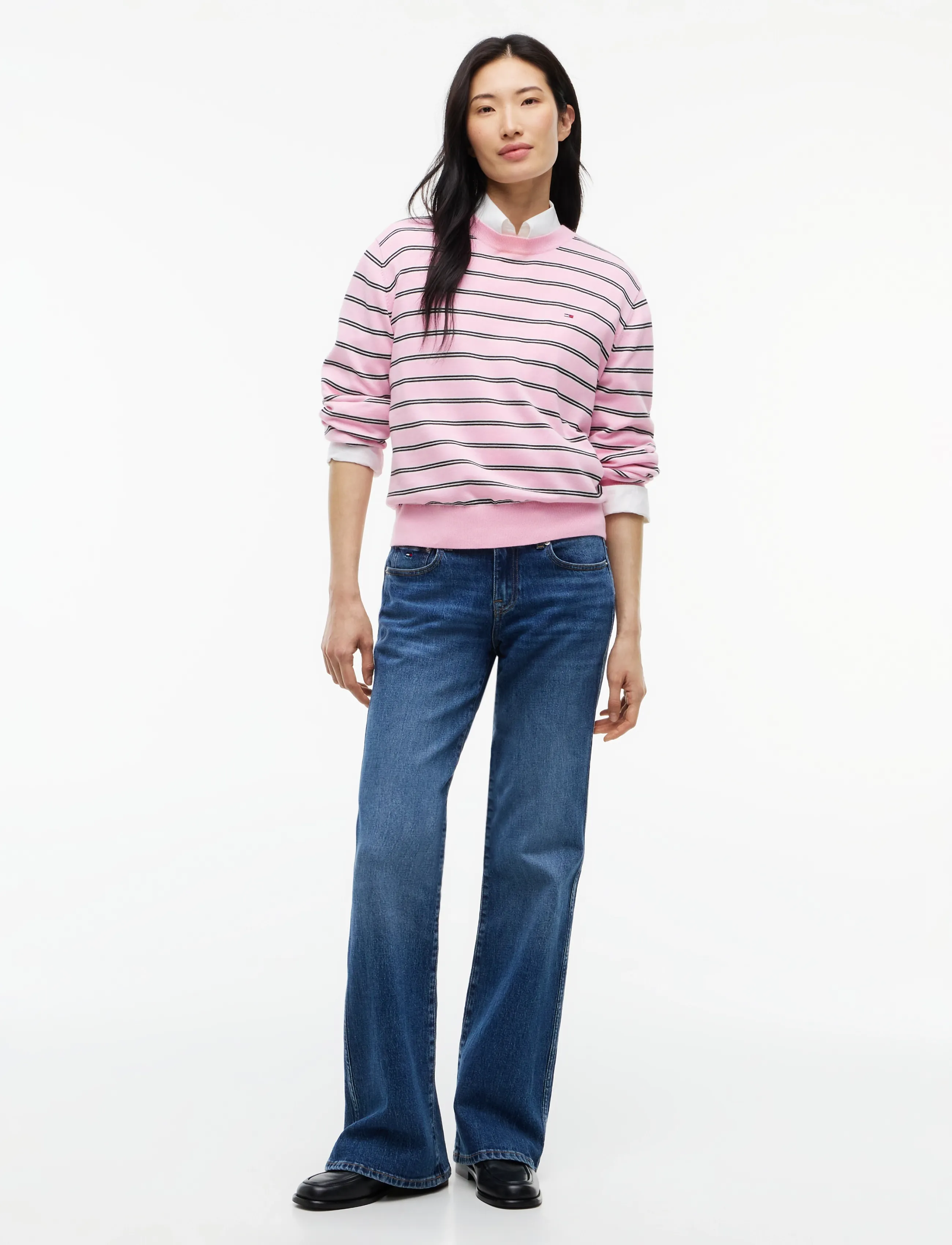Tommy Jeans - TJW ESSENTIAL CREW SWEATER EXT - pullover - pink sugar   stripe - 4