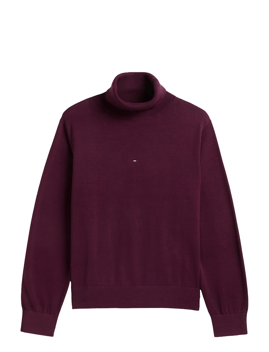 Tommy Jeans - TJW ESSENTIAL TRTLNK SWEATER - polotröjor - calypso berry - 1