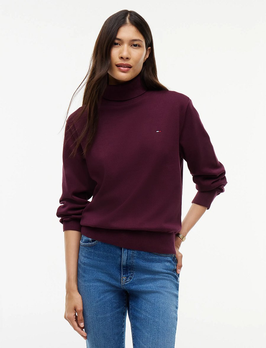 Tommy Jeans - TJW ESSENTIAL TRTLNK SWEATER - rullekraver - calypso berry - 0