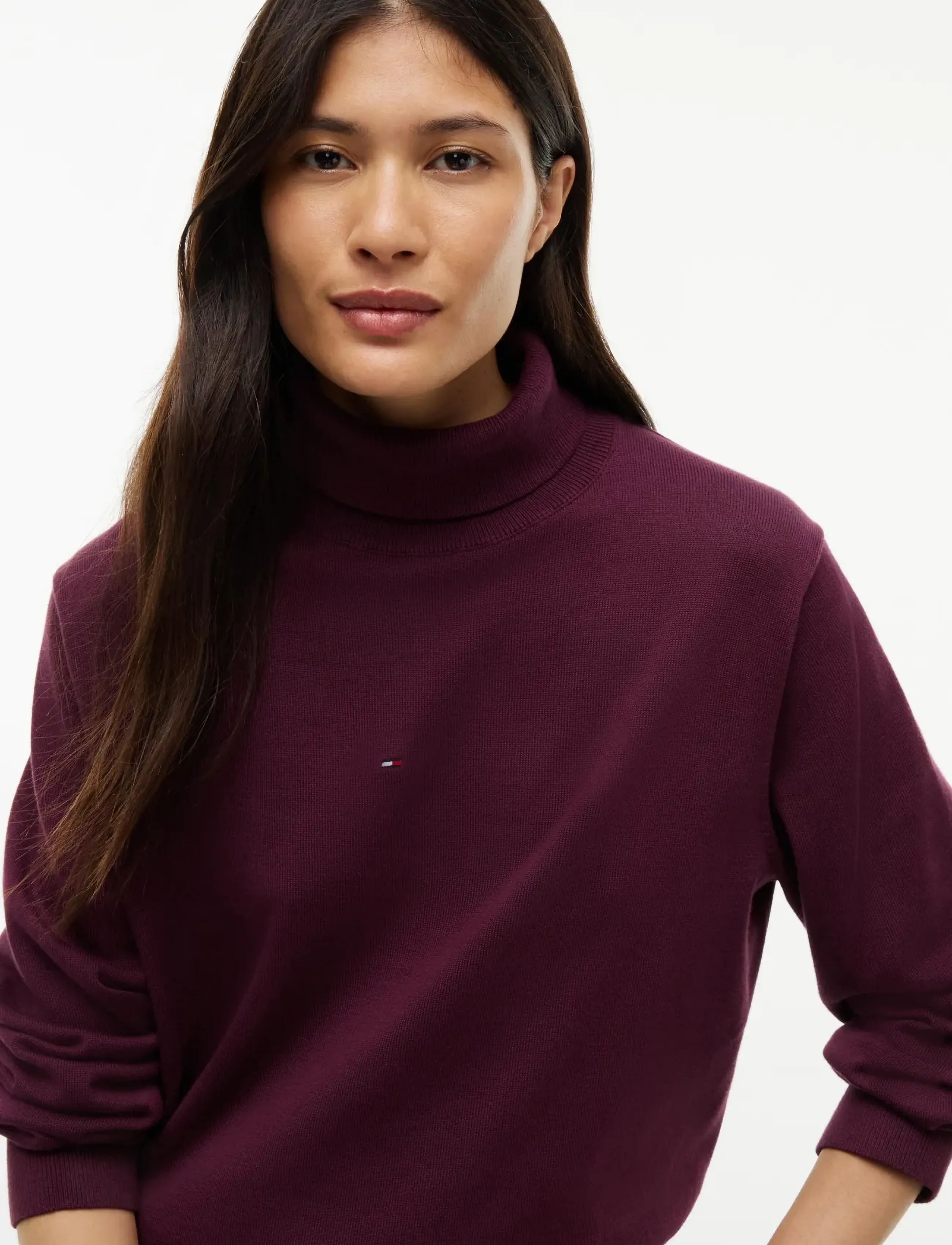 Tommy Jeans - TJW ESSENTIAL TRTLNK SWEATER - polotröjor - calypso berry - 3