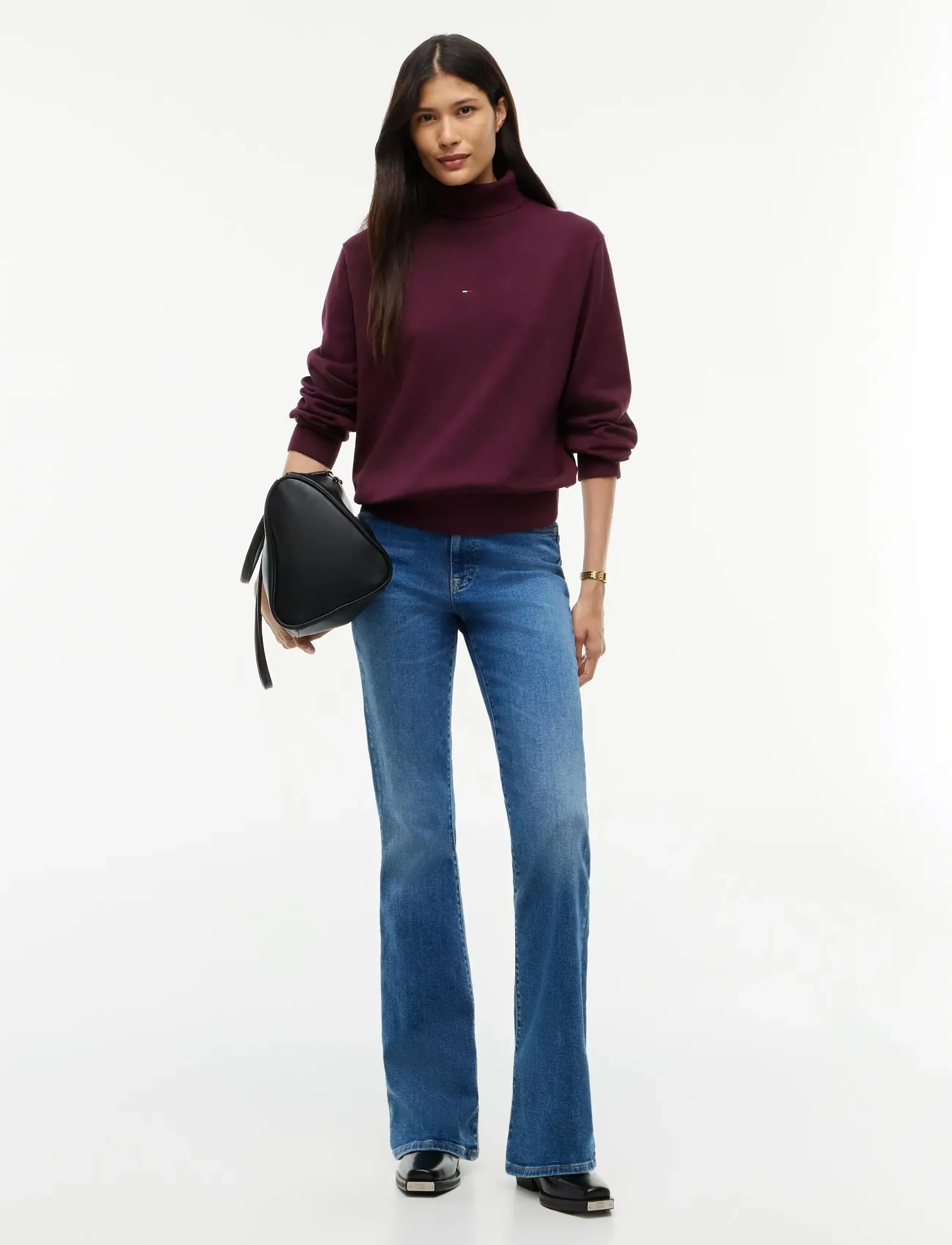 Tommy Jeans - TJW ESSENTIAL TRTLNK SWEATER - polotröjor - calypso berry - 5