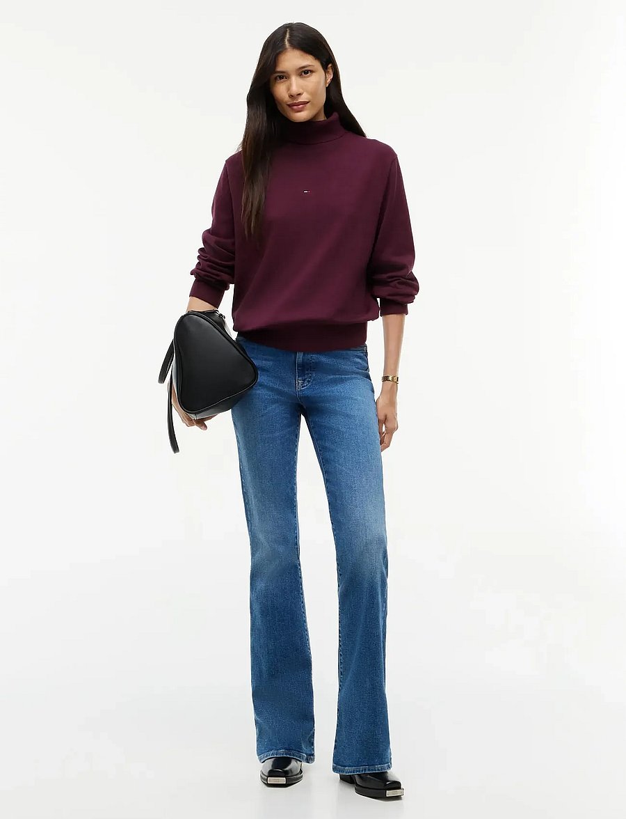 Tommy Jeans - TJW ESSENTIAL TRTLNK SWEATER - polotröjor - calypso berry - 5