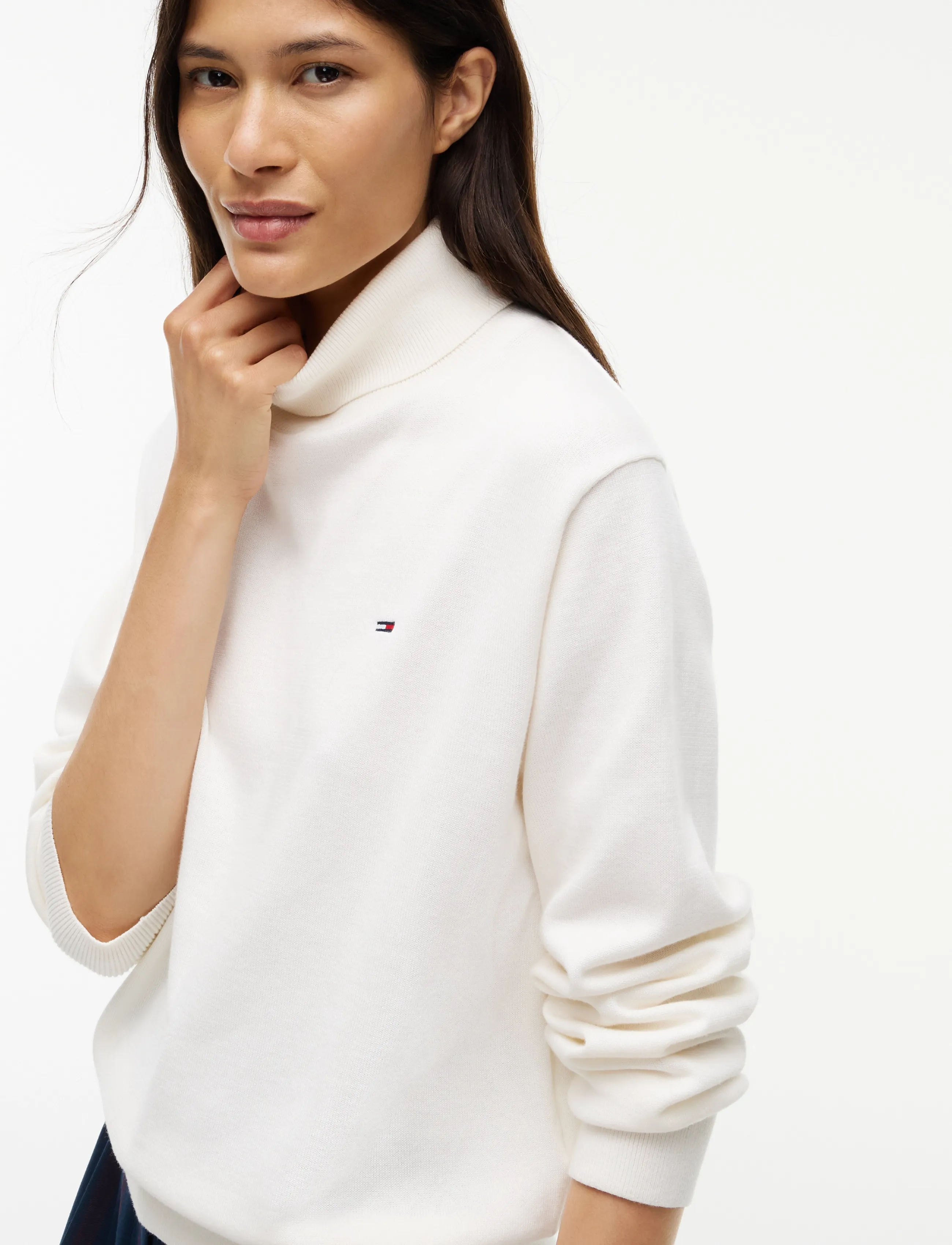 Tommy Jeans - TJW ESSENTIAL TRTLNK SWEATER - rullekraver - off white - 3