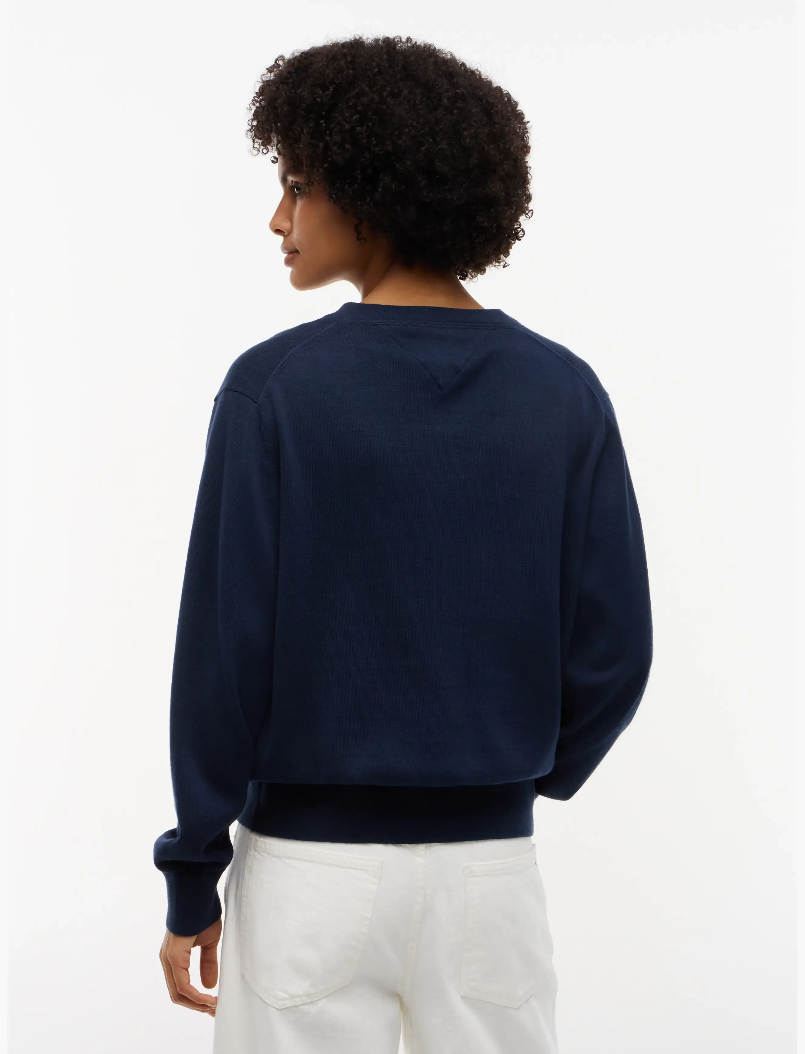 Tommy Jeans - TJW ESSENTIAL VNECK SWEATER EXT - stickade tröjor - dark blue - 2