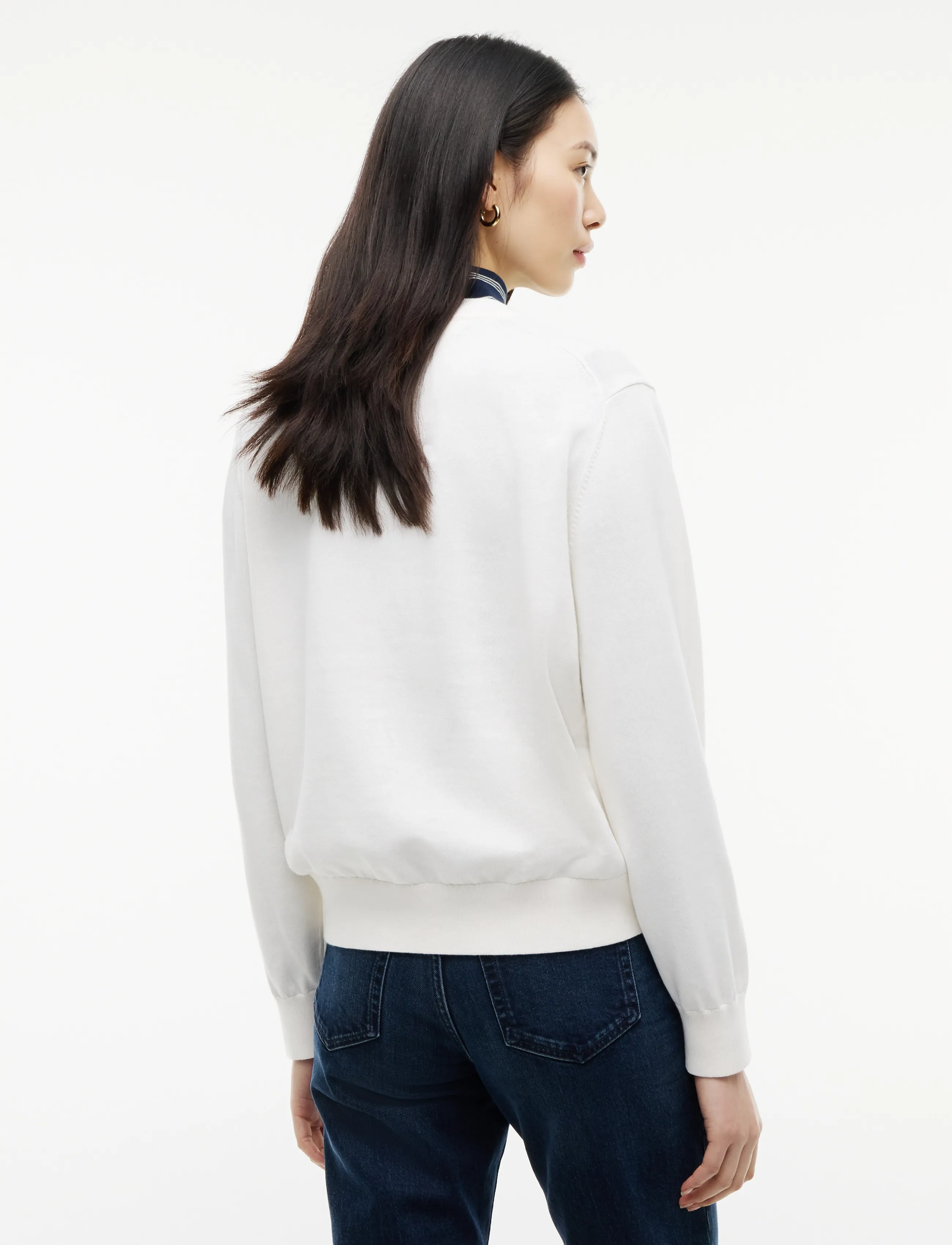 Tommy Jeans - TJW ESSENTIAL VNECK SWEATER EXT - striktrøjer - off white - 2