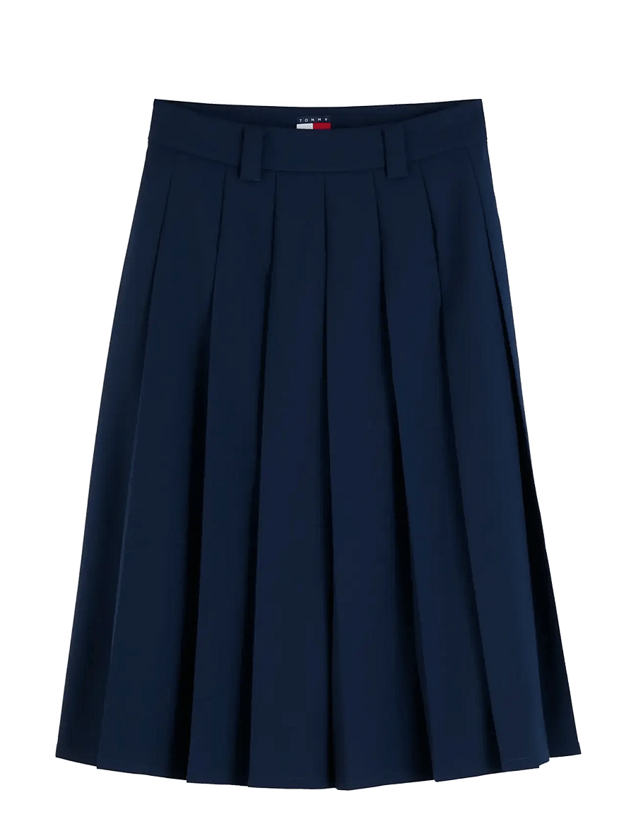 Tommy Jeans - TJW BELTED PLEATED SKIRT - faltenröcke - dark blue - 1