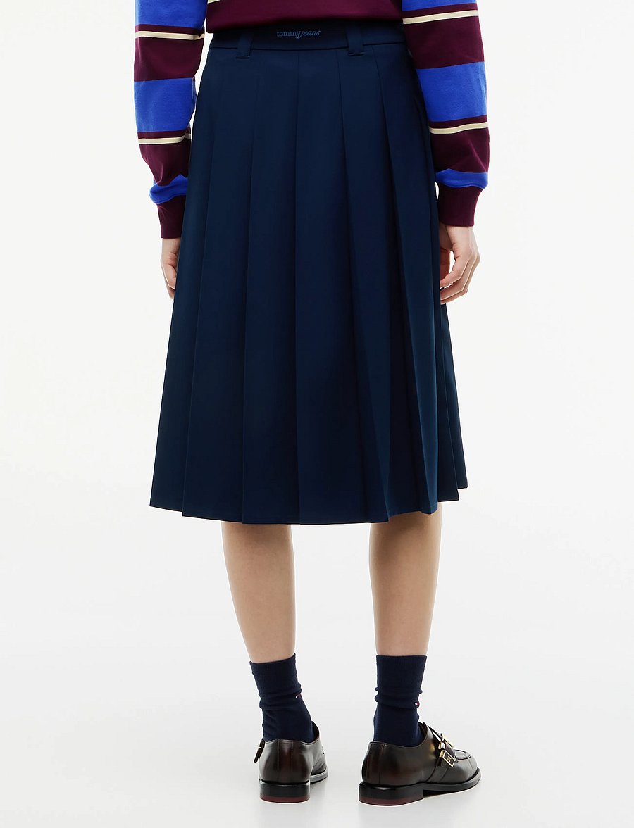 Tommy Jeans - TJW BELTED PLEATED SKIRT - faltenröcke - dark blue - 2