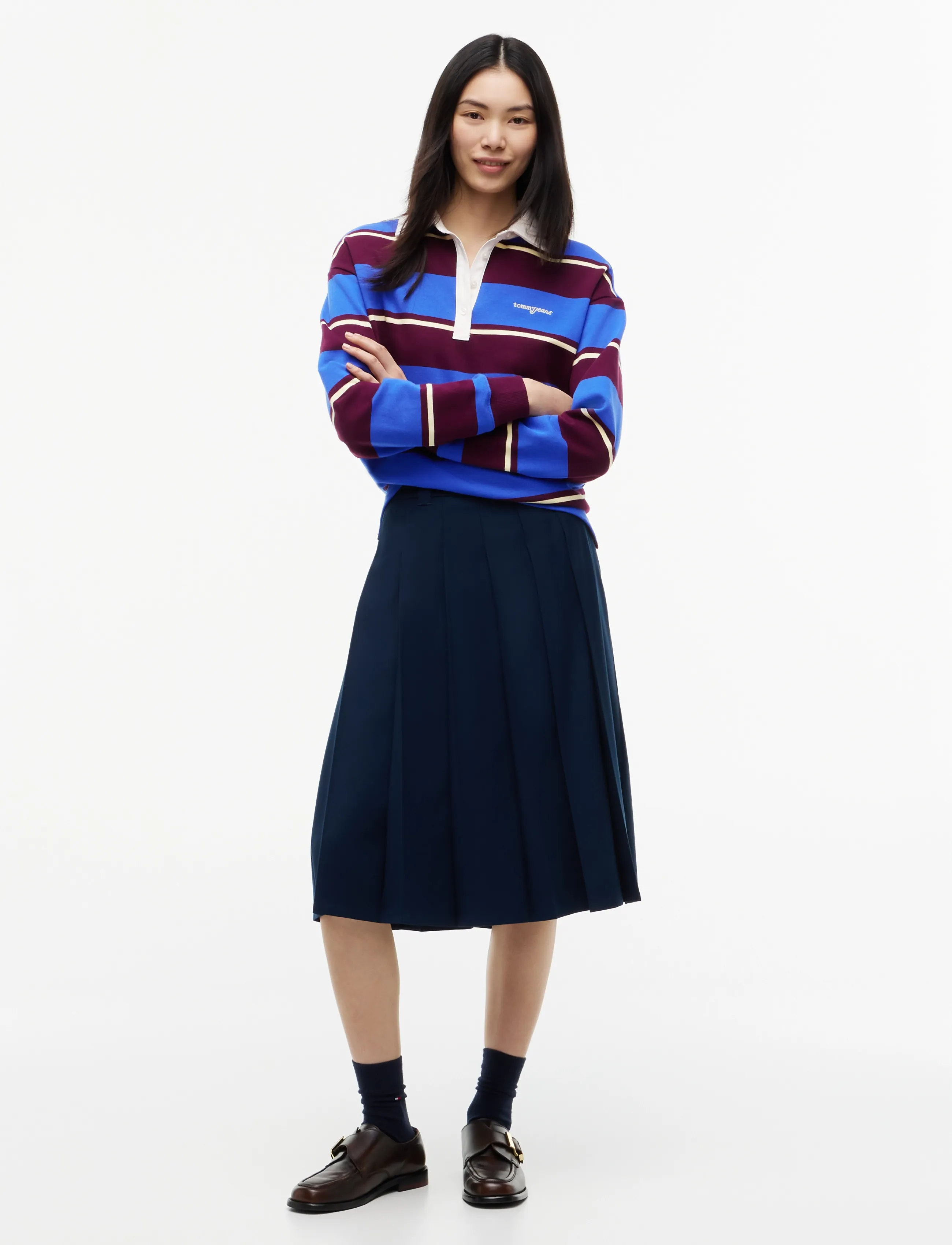 Tommy Jeans - TJW BELTED PLEATED SKIRT - faltenröcke - dark blue - 3