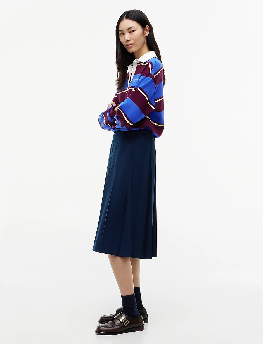 Tommy Jeans - TJW BELTED PLEATED SKIRT - faltenröcke - dark blue - 5