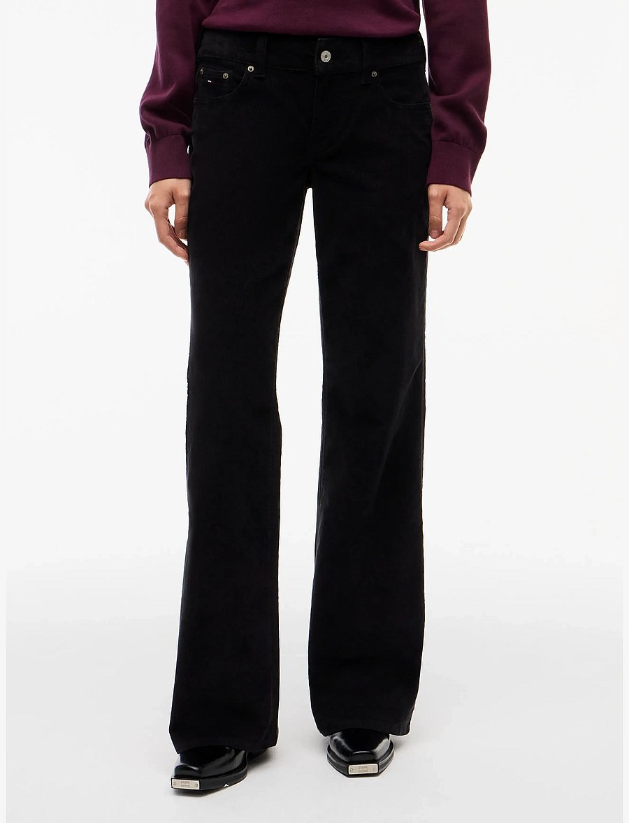 Tommy Jeans - TJW LW BOOTCUT CORD PANT - corduroy pants - black - 0