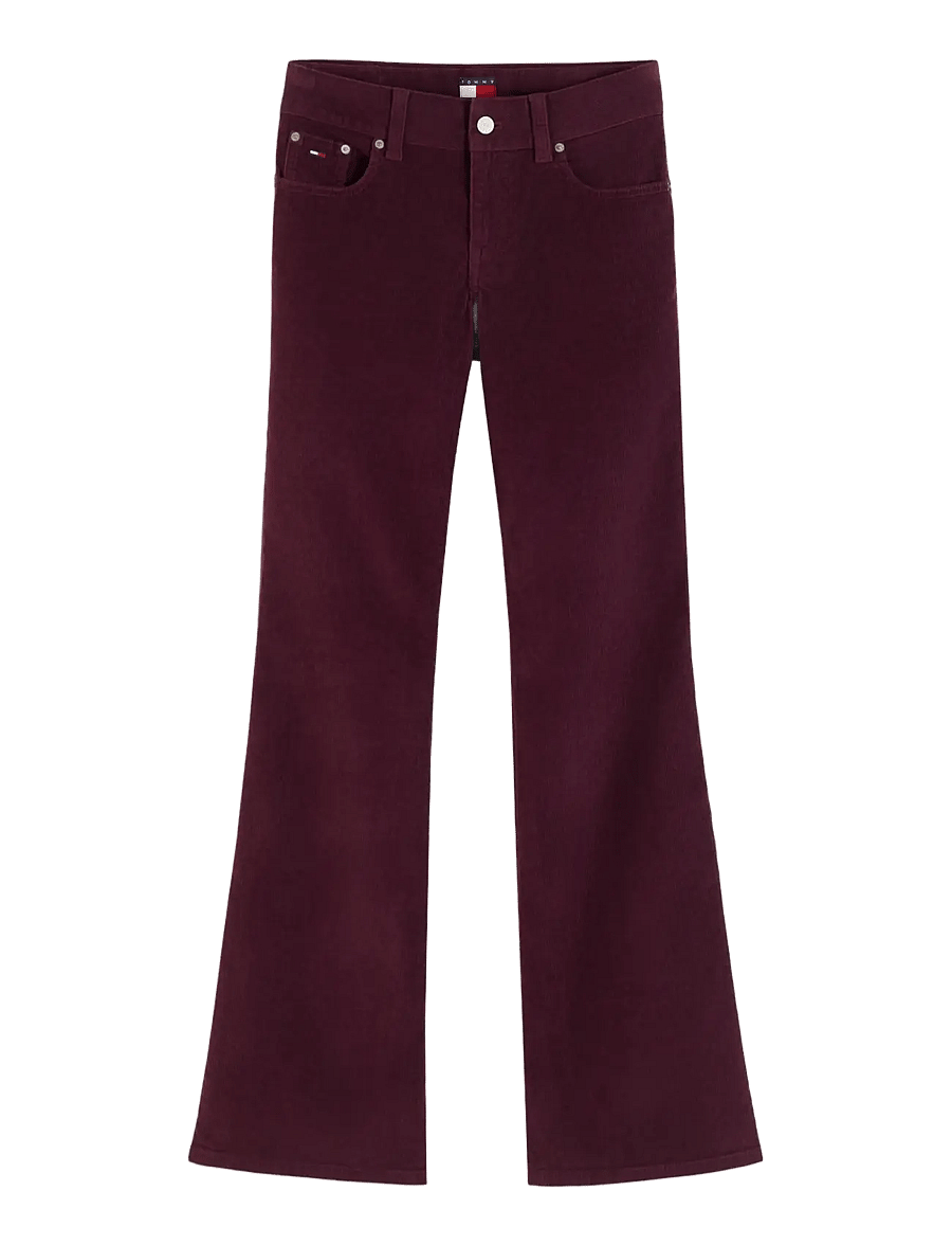 Tommy Jeans - TJW LW BOOTCUT CORD PANT - manchesterbyxor - calypso berry - 0