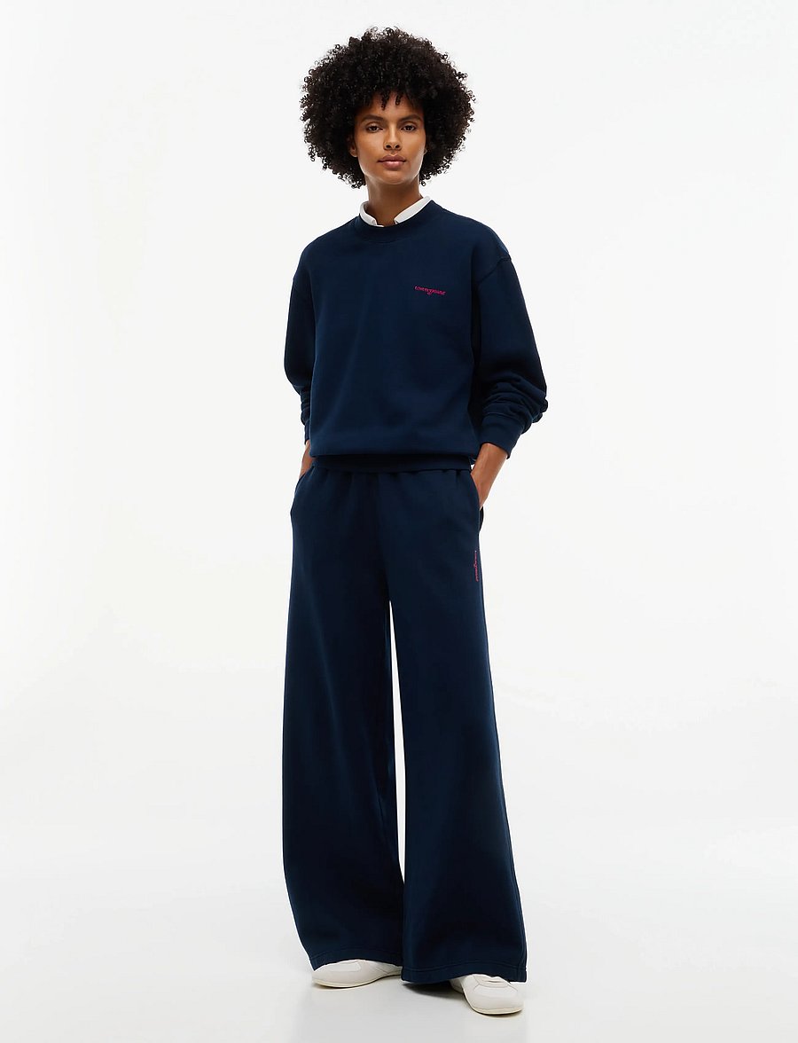 Tommy Jeans - TJW WIDE LEG SCRIPT SWEATPANTS - alltags-style - dark blue - 4