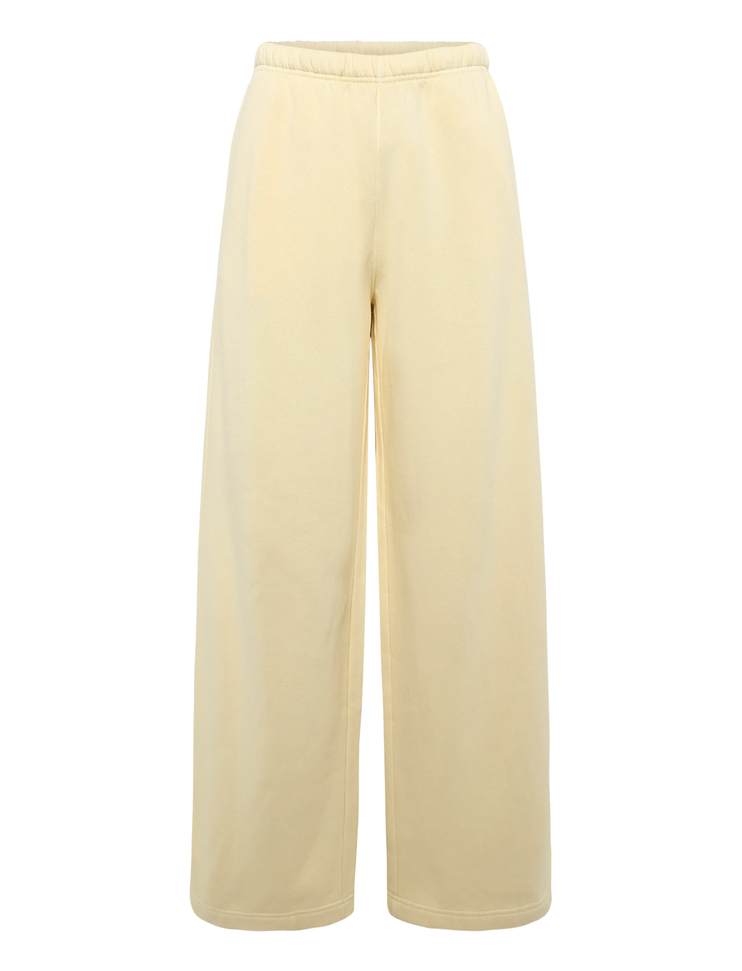 Tommy Jeans TJW WIDE LEG SCRIPT SWEATPANTS - Dressipüksid - DAY LILY / cream