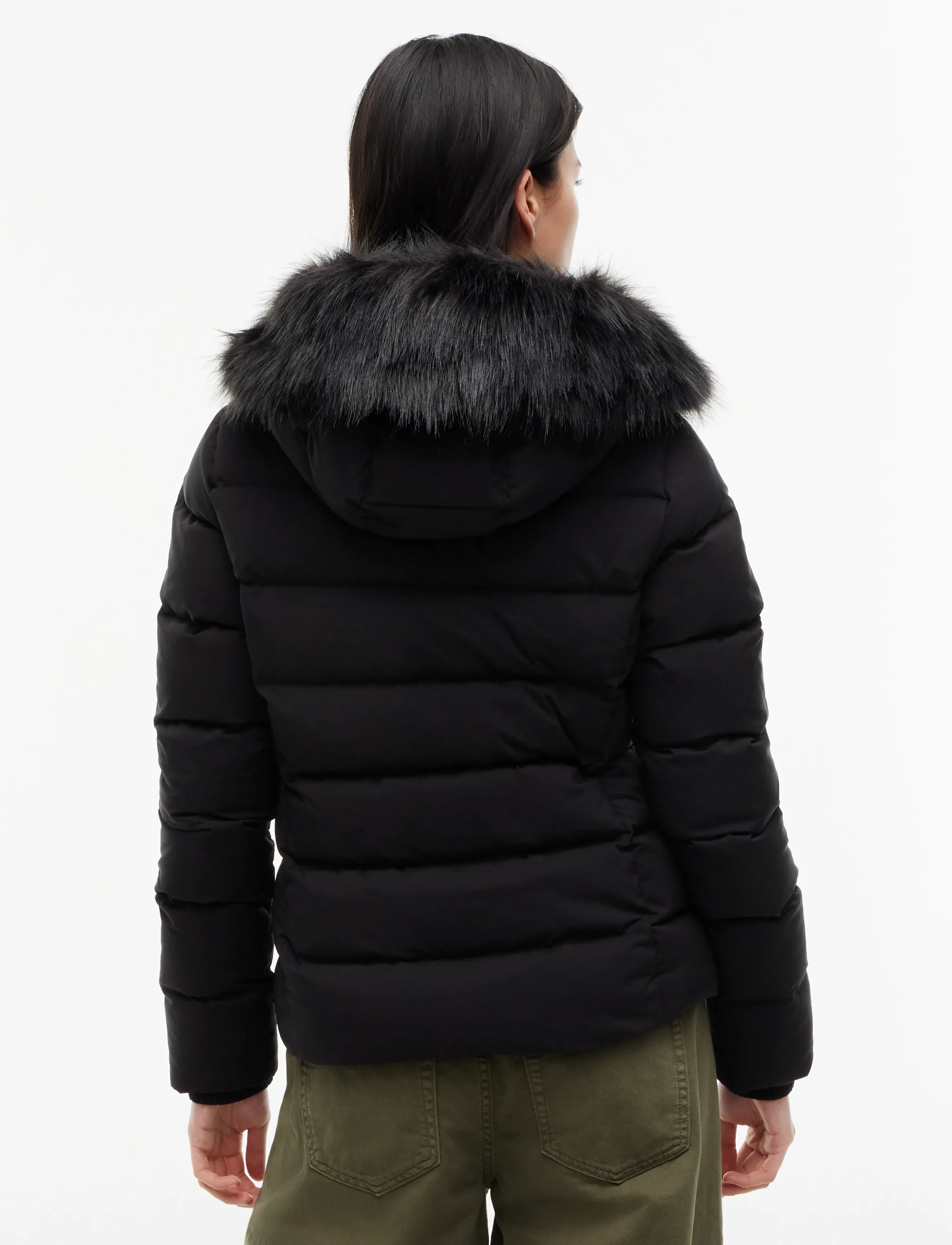 Tommy Jeans - TJW SLIM HOOD PUFFER DOWN EXT - vinterjakker - black - 2