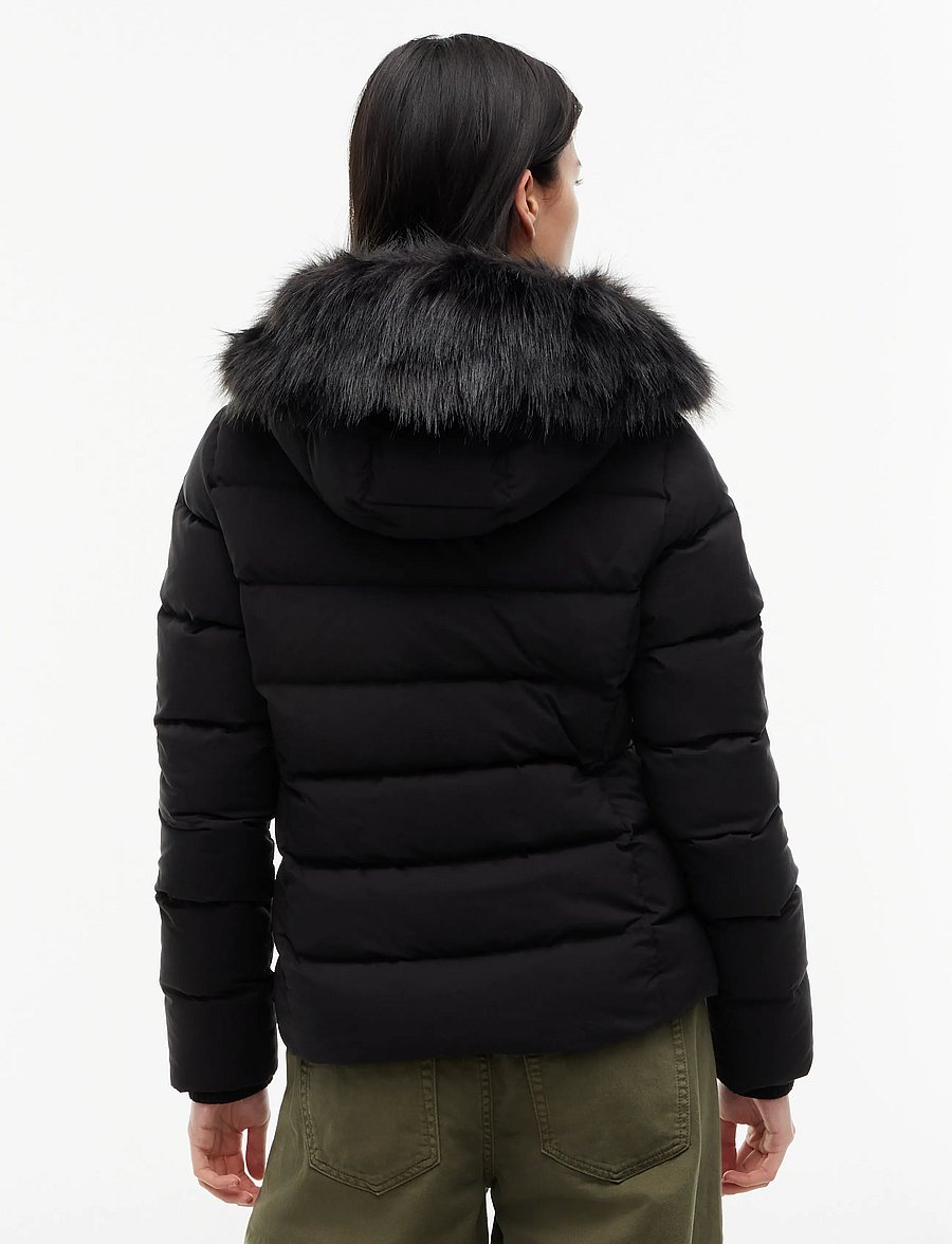 Tommy Jeans - TJW SLIM HOOD PUFFER DOWN EXT - vinterjakker - black - 2