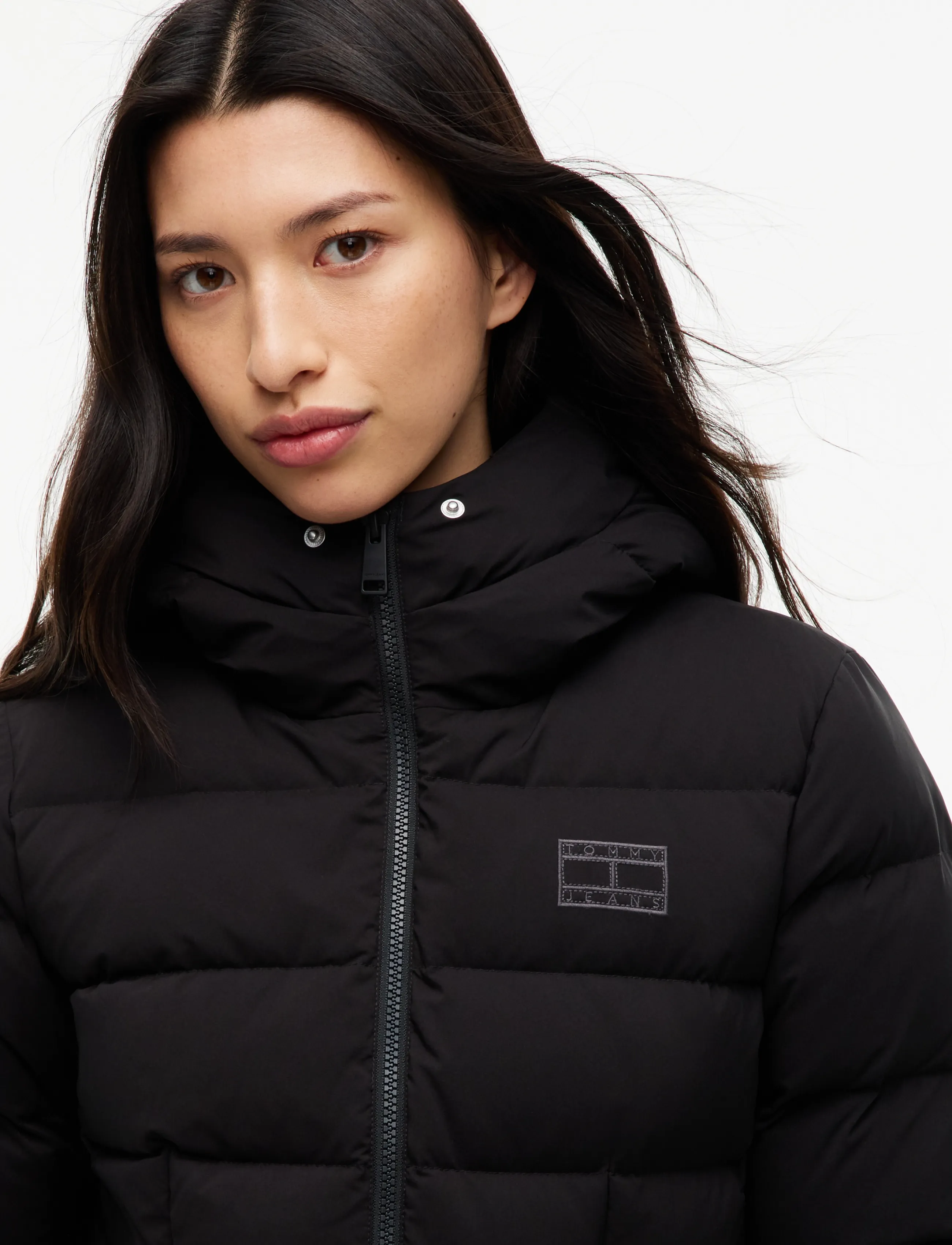 Tommy Jeans - TJW SLIM HOOD PUFFER DOWN EXT - vinterjakker - black - 3