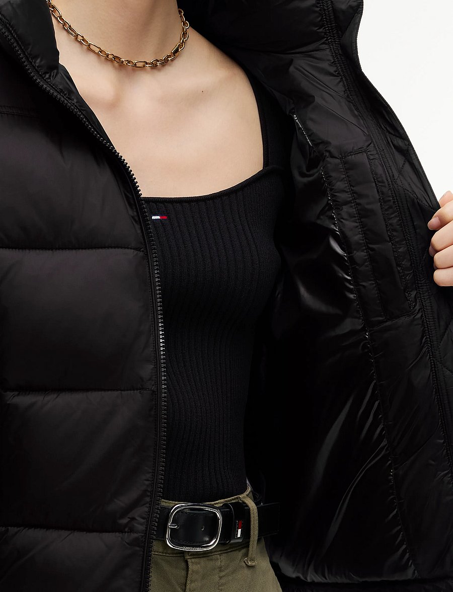 Tommy Jeans - TJW SLIM HOOD PUFFER DOWN EXT - vinterjakker - black - 5