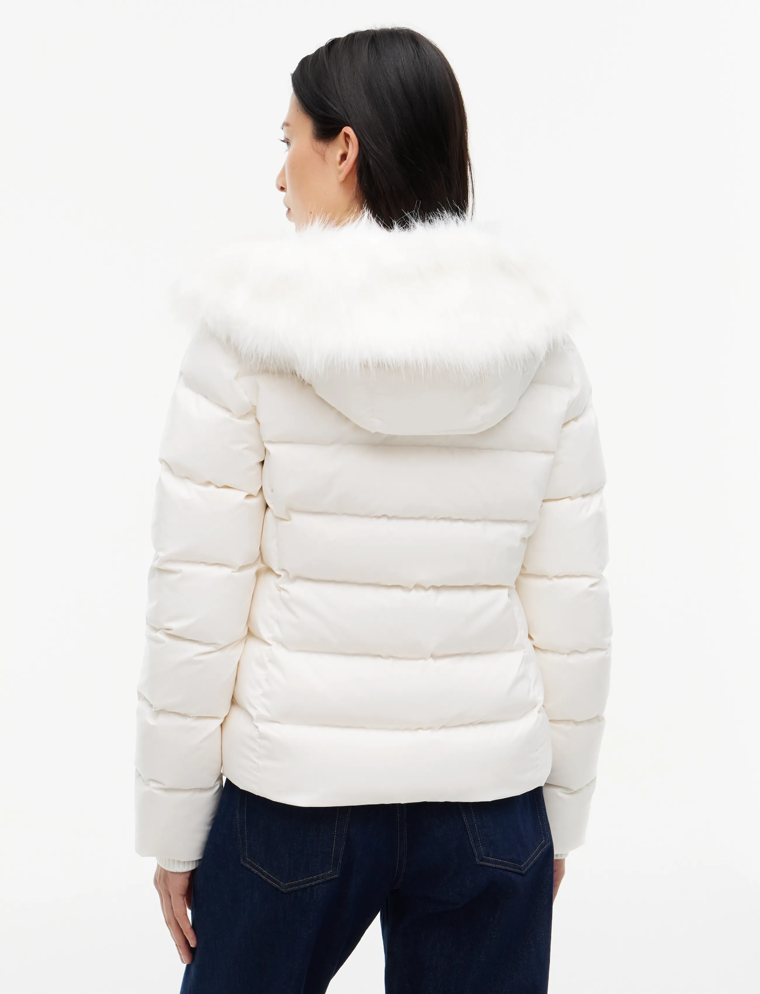 Tommy Jeans - TJW SLIM HOOD PUFFER DOWN EXT - winter jackets - off white - 2