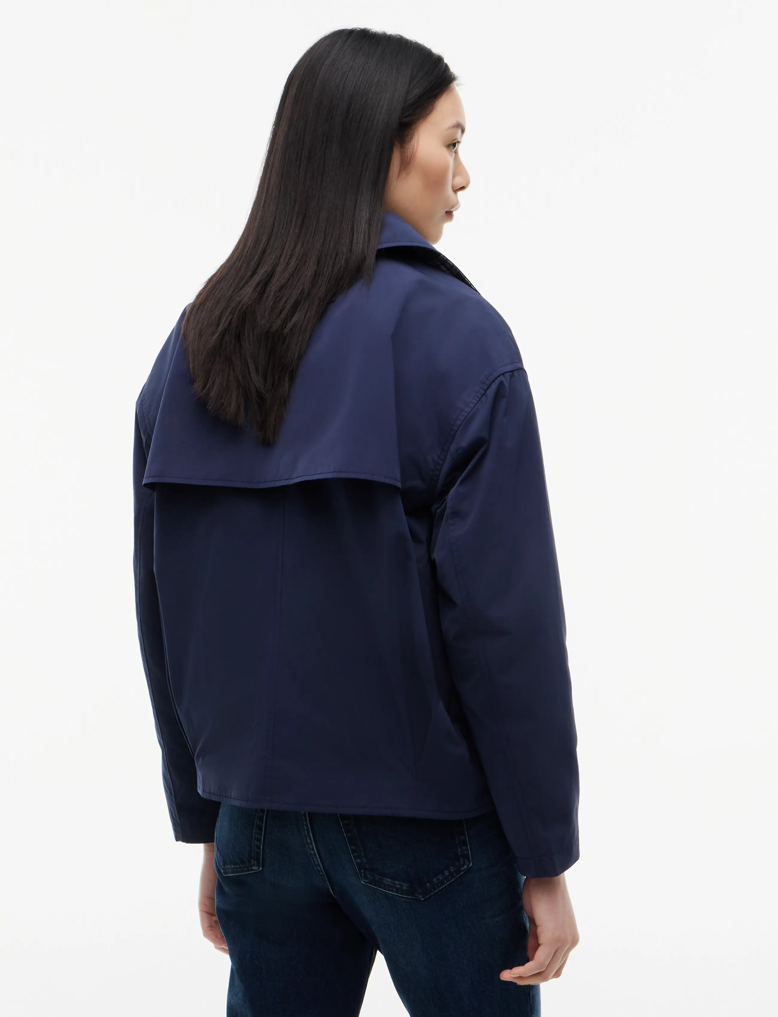 Tommy Jeans TJW SHORT TRENCH JACKET - Jacken & Mäntel - DARK BLUE / navy