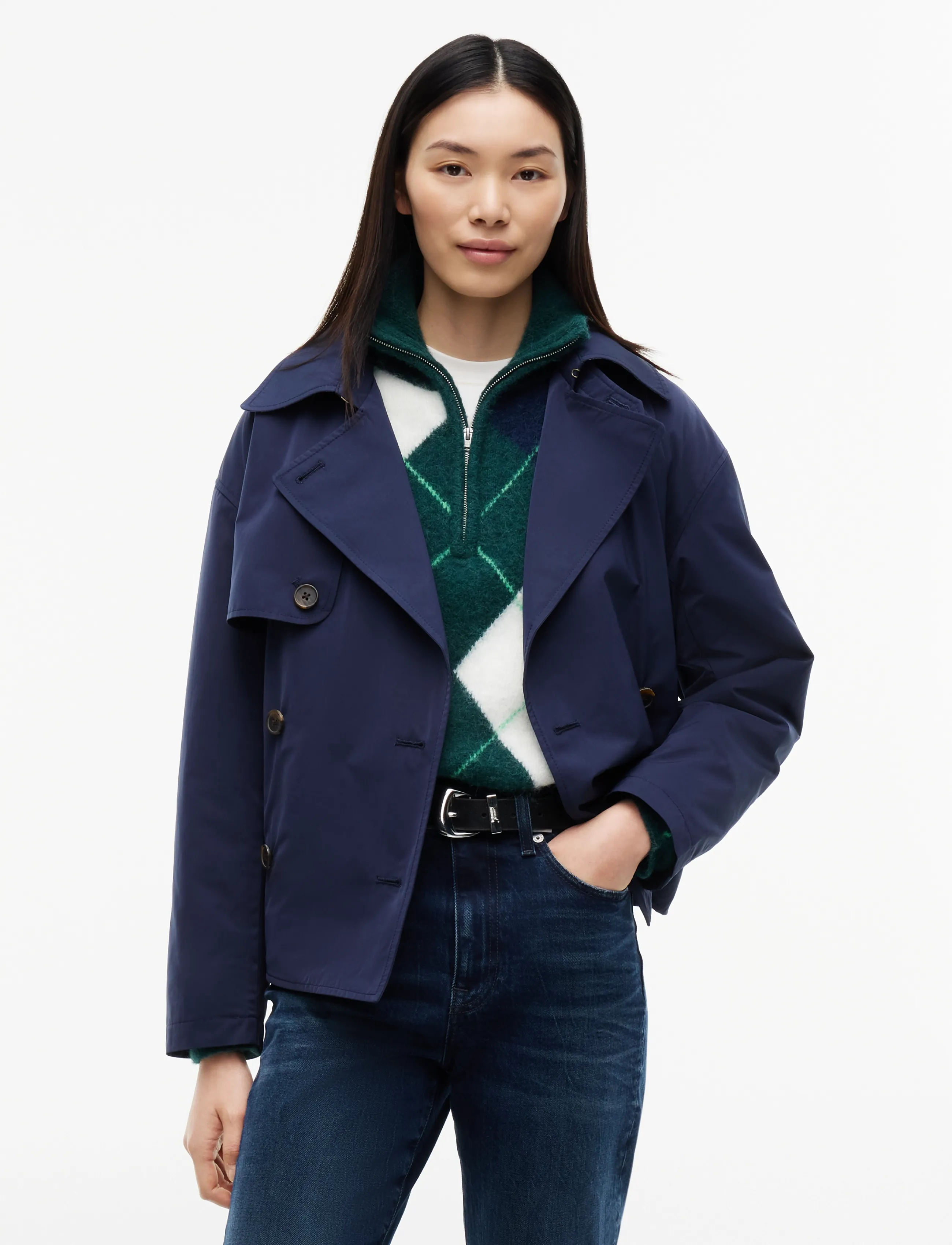 Tommy Jeans - TJW SHORT TRENCH JACKET - trenchcoats - dark blue - 2