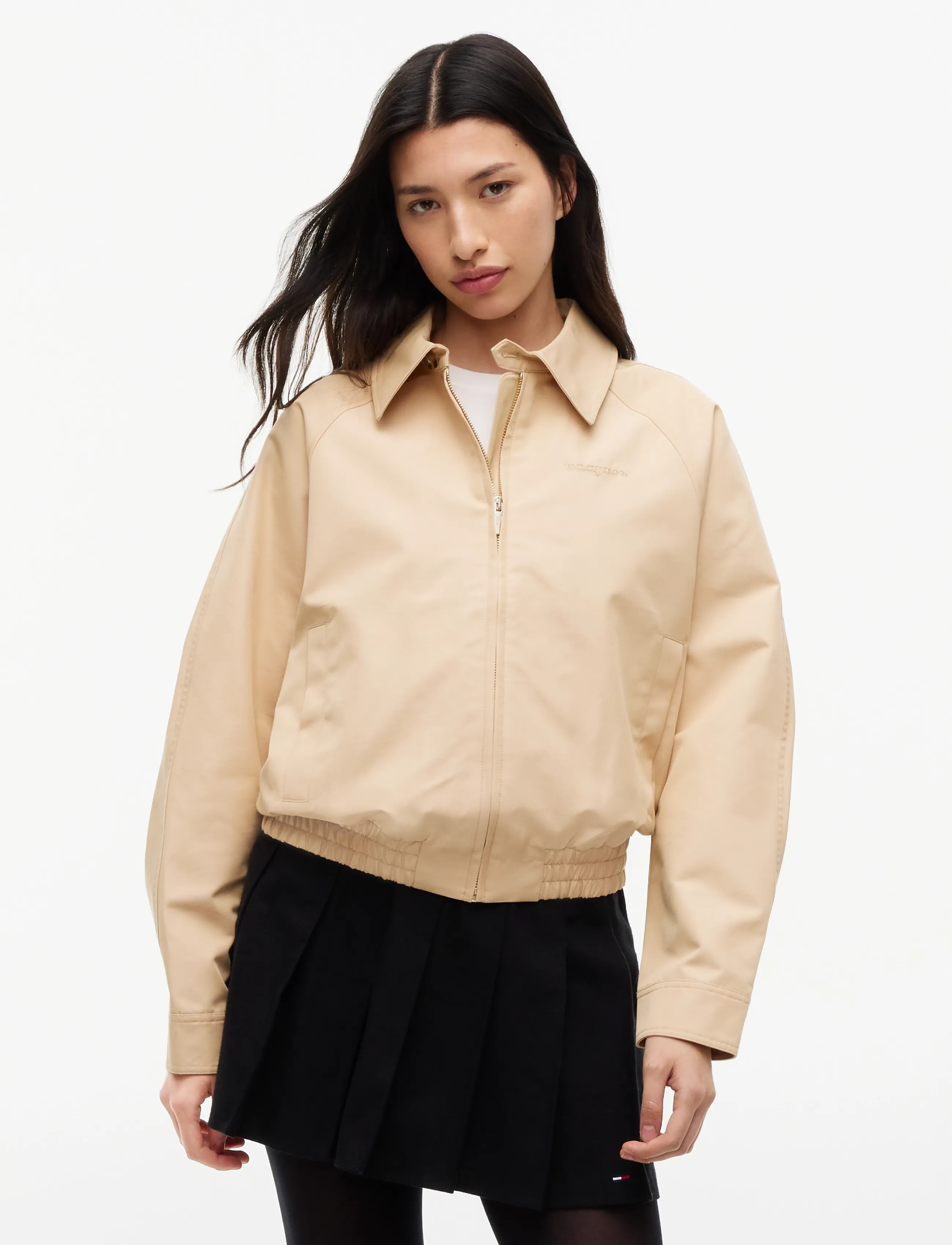 Tommy Jeans Tjw Script Coach Jacket, Kvinder, Coach Jakke, Beige, Str: XL