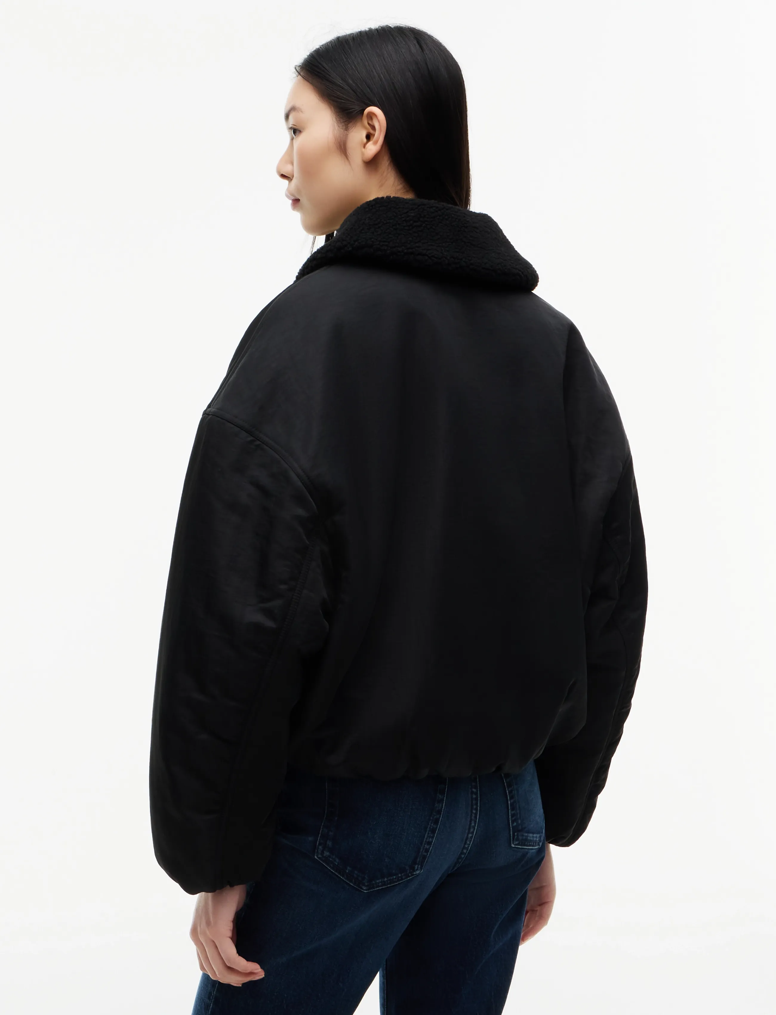 Tommy Jeans - TJW FUR COLLAR UTILITY BOMBER - black - 2