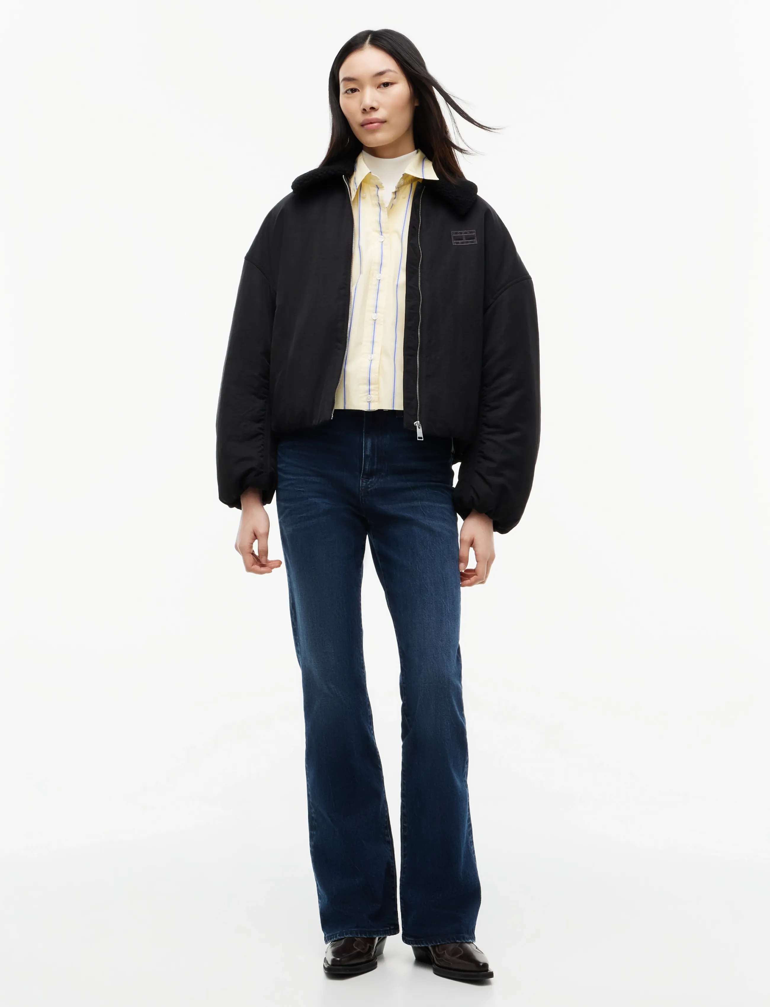 Tommy Jeans - TJW FUR COLLAR UTILITY BOMBER - black - 4