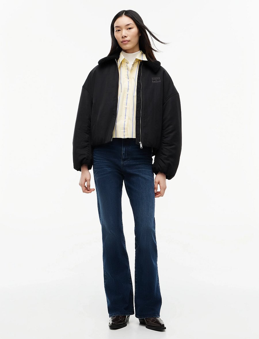 Tommy Jeans - TJW FUR COLLAR UTILITY BOMBER - forårsjakker - black - 4