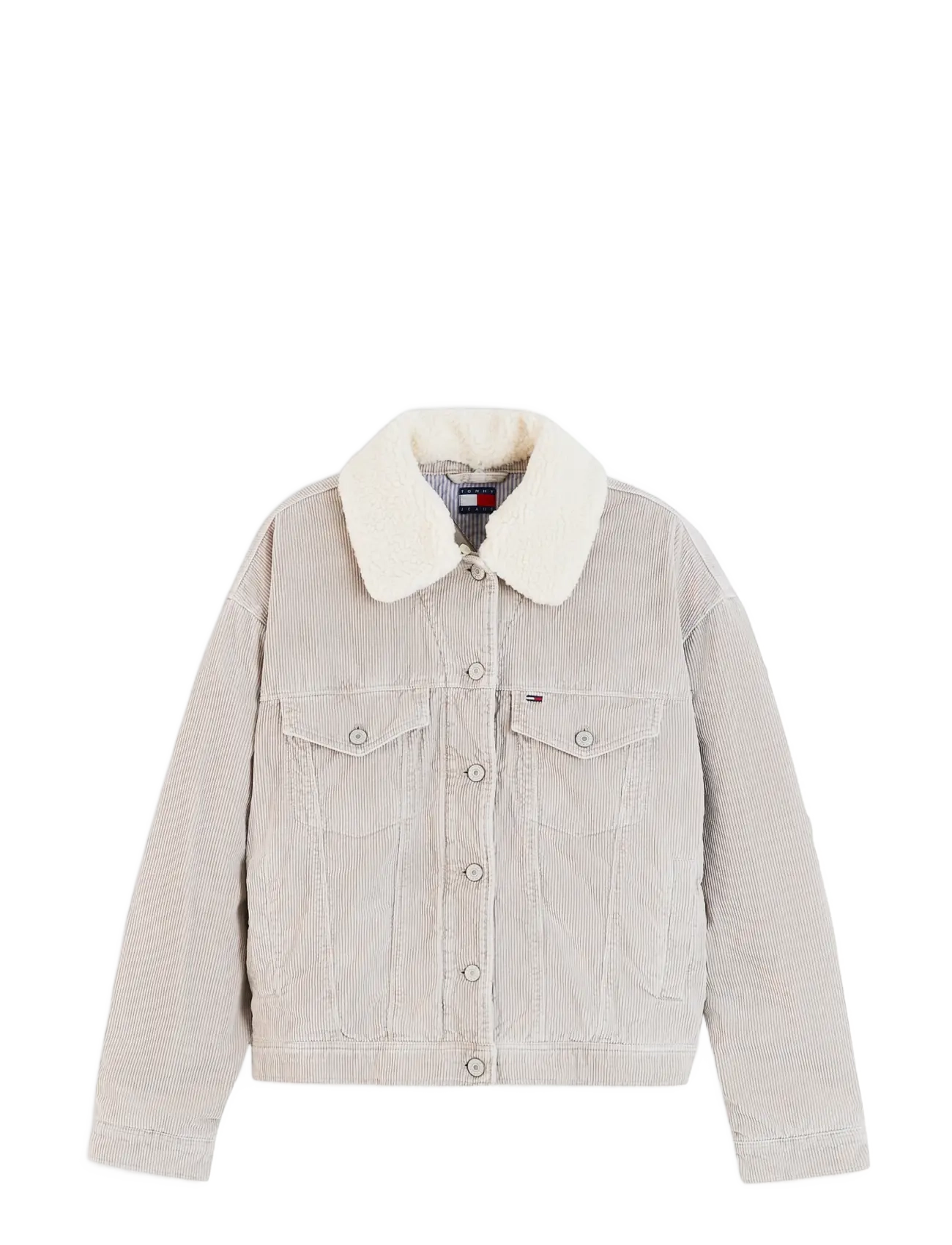 Tommy Jeans - TJW CORD TRUCKER JACKET - utility-jakker - limestone dust - 1