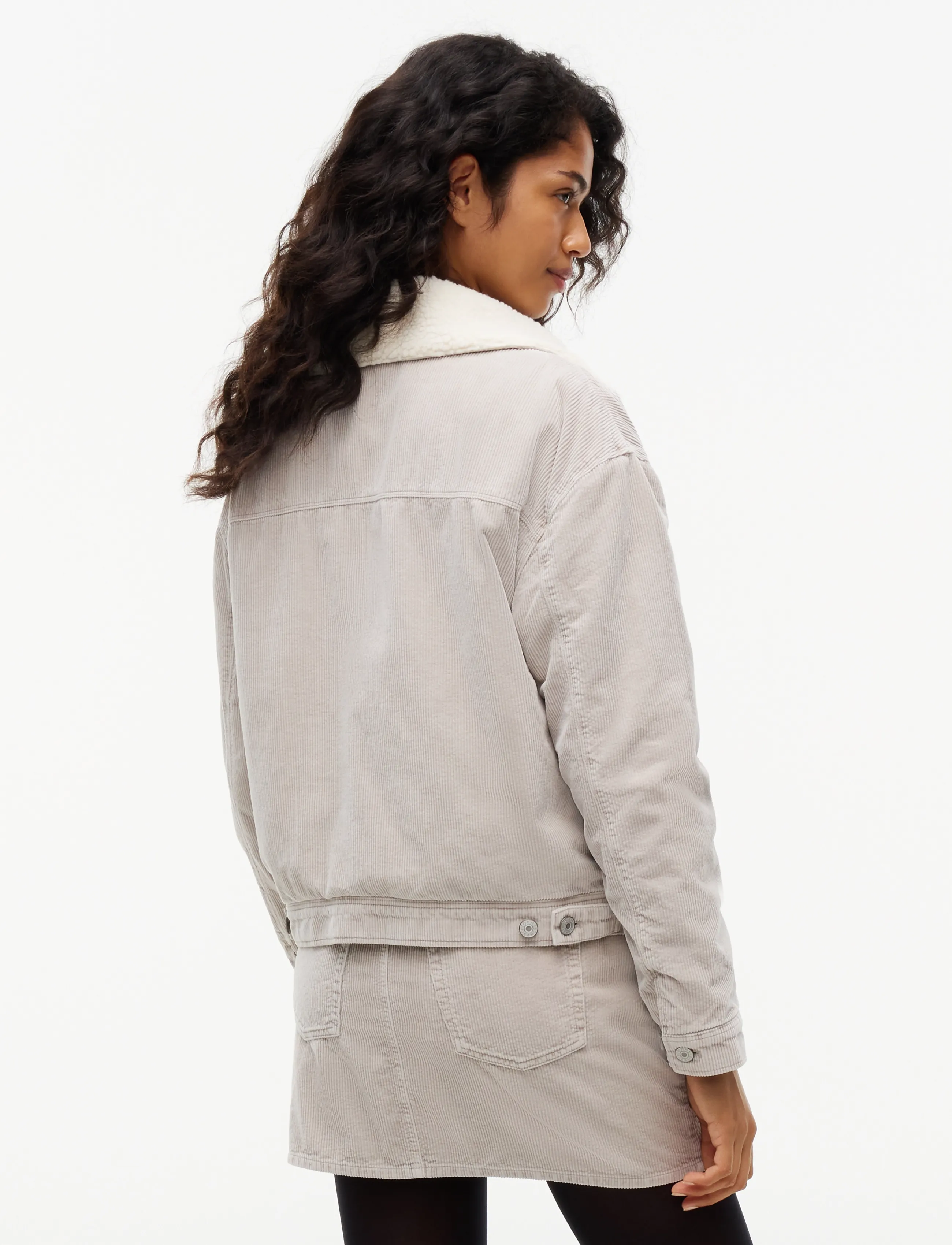 Tommy Jeans - TJW CORD TRUCKER JACKET - utility-jakker - limestone dust - 2
