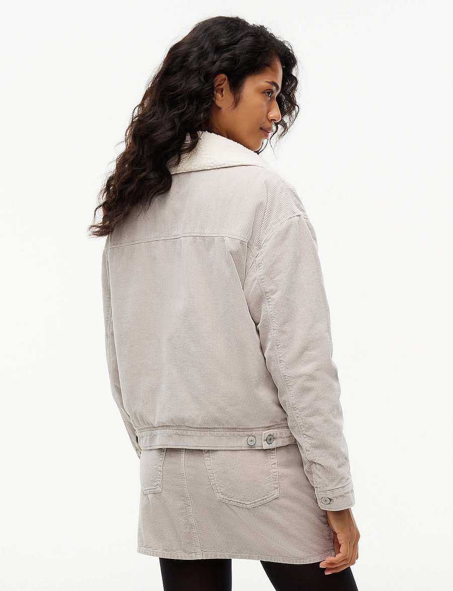 Tommy Jeans - TJW CORD TRUCKER JACKET - utility-jakker - limestone dust - 2