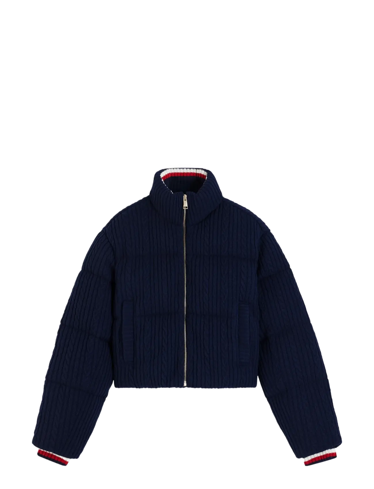 Tommy Jeans - TJW CABLE KNIT PUFFER - dark blue - 1