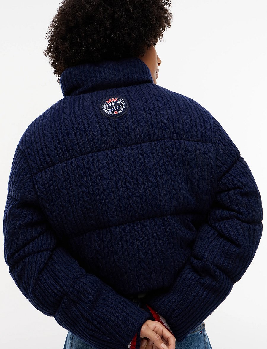 Tommy Jeans - TJW CABLE KNIT PUFFER - dark blue - 5