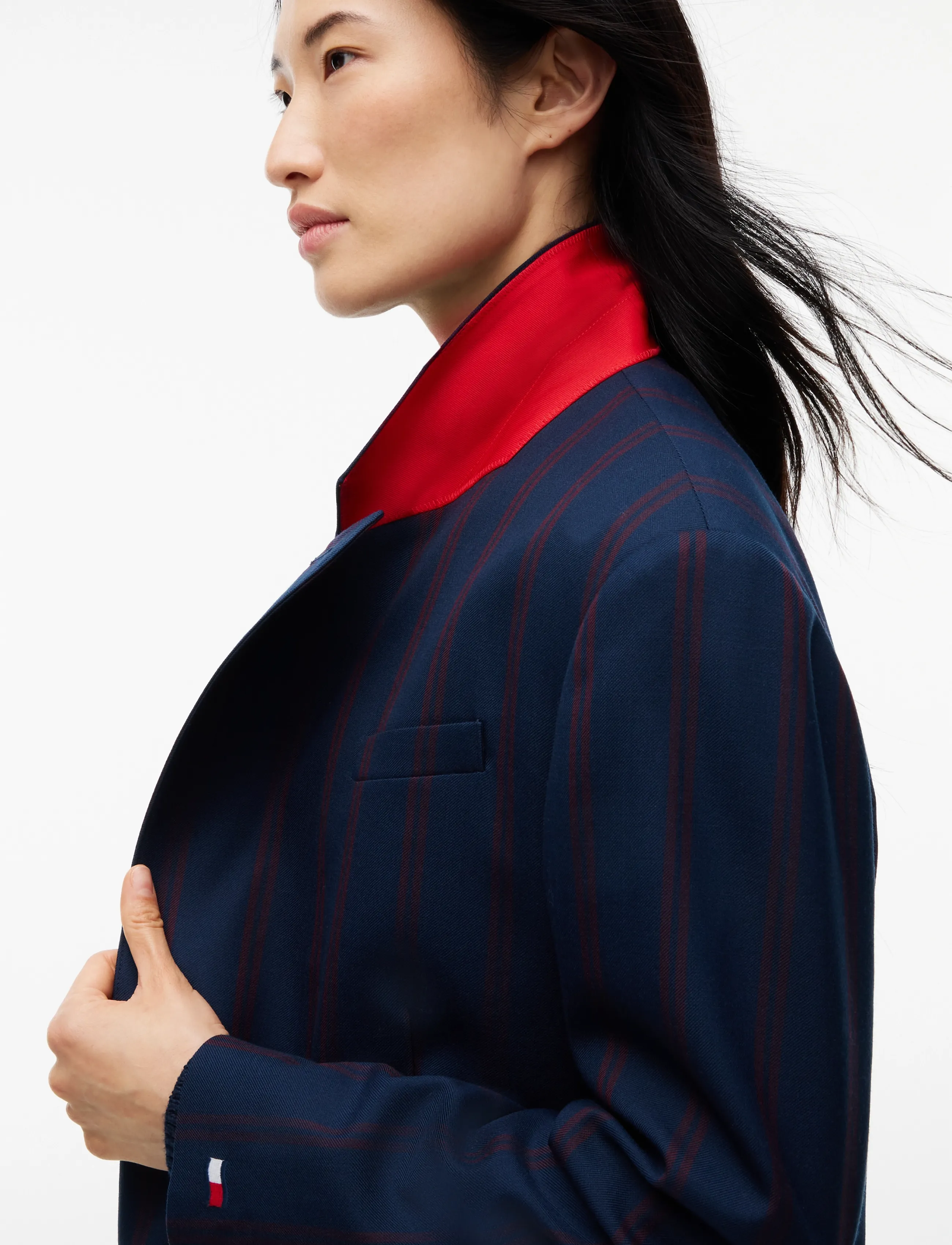 Tommy Jeans - TJW COLLEGIATE BLAZER - double breasted blazers - dark blue   stripe - 3