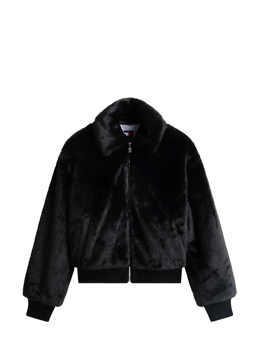Tommy Jeans - TJW FAUX FUR JACKET EXT - kunstkarusnahk - black - 1