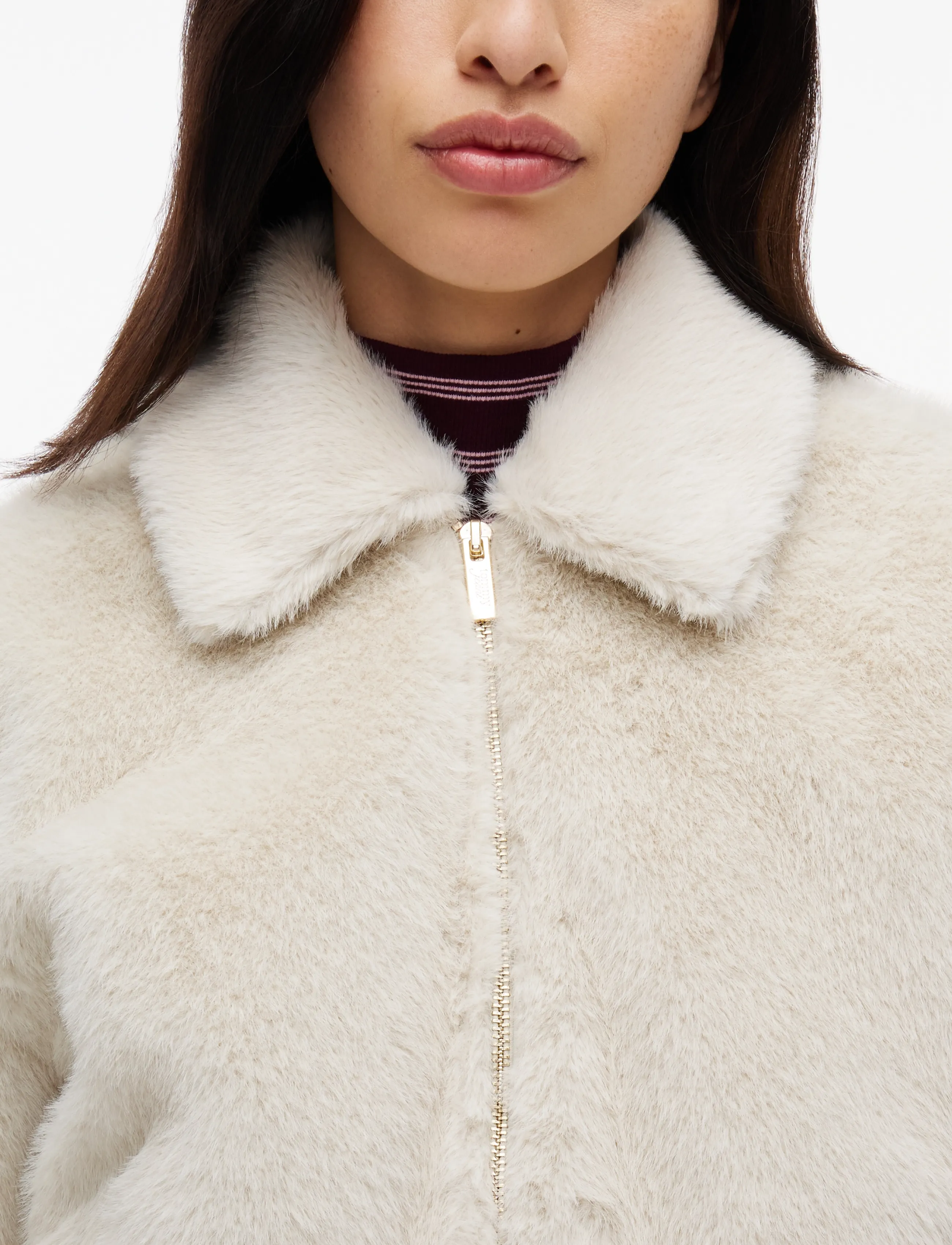 Tommy Jeans - TJW FAUX FUR JACKET EXT - limestone dust - 3