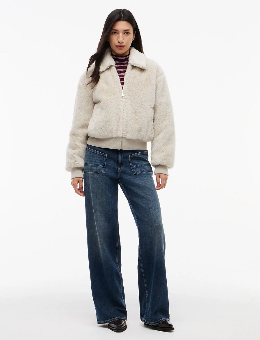 Tommy Jeans - TJW FAUX FUR JACKET EXT - faux fur jakker - limestone dust - 4