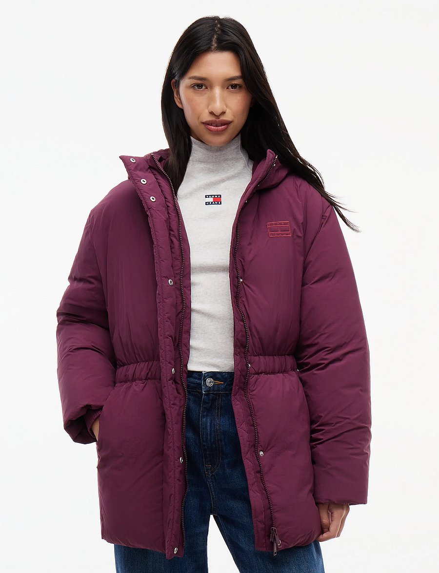 Tommy Jeans - TJW SMOOTH PADDING PUFFER EXT - winterjacken - calypso berry - 0