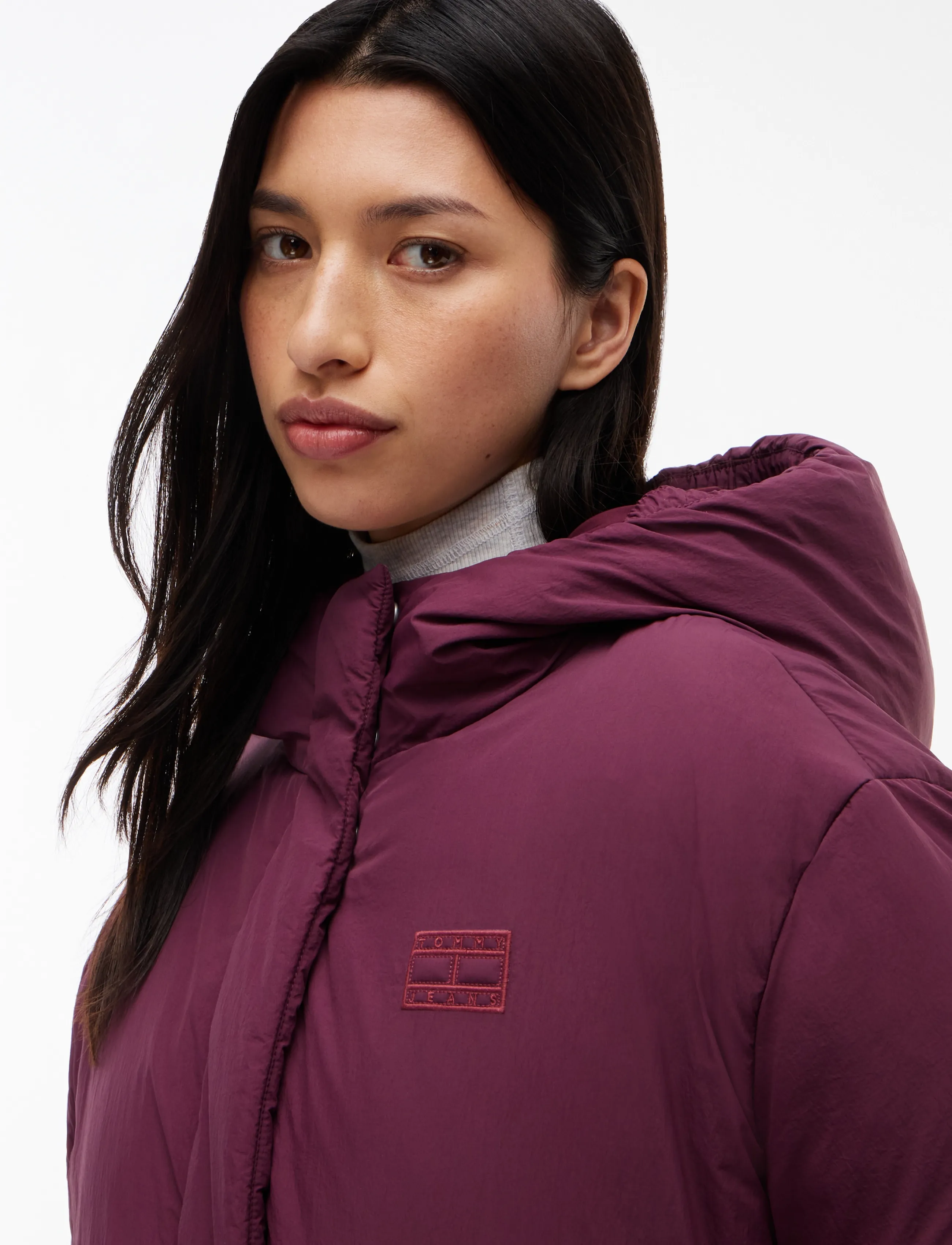 Tommy Jeans - TJW SMOOTH PADDING PUFFER EXT - winterjacken - calypso berry - 3