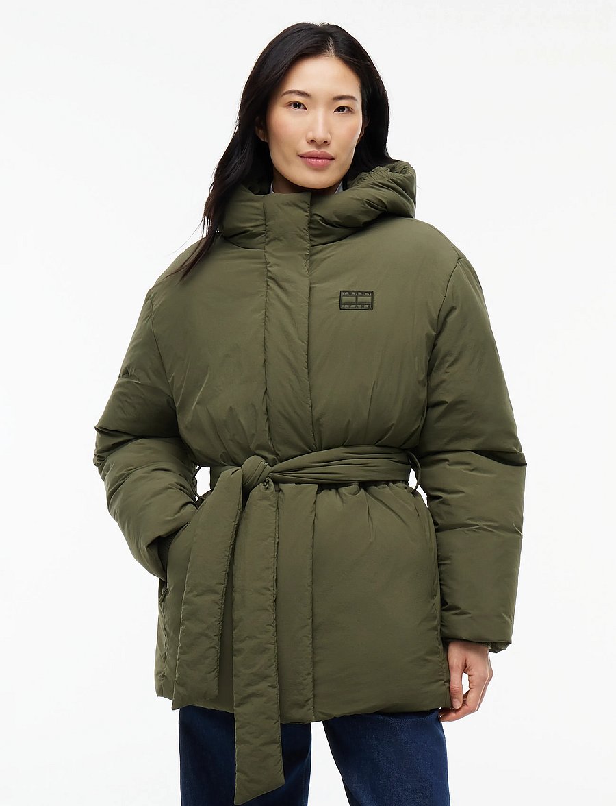 Tommy Jeans - TJW SMOOTH PADDING PUFFER EXT - talvejoped - dark greenery - 0
