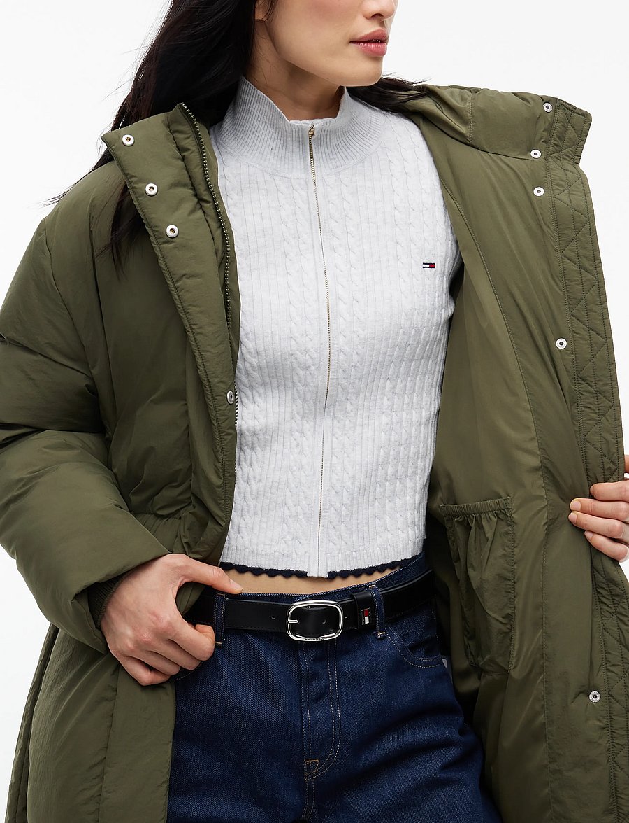 Tommy Jeans - TJW SMOOTH PADDING PUFFER EXT - talvejoped - dark greenery - 5