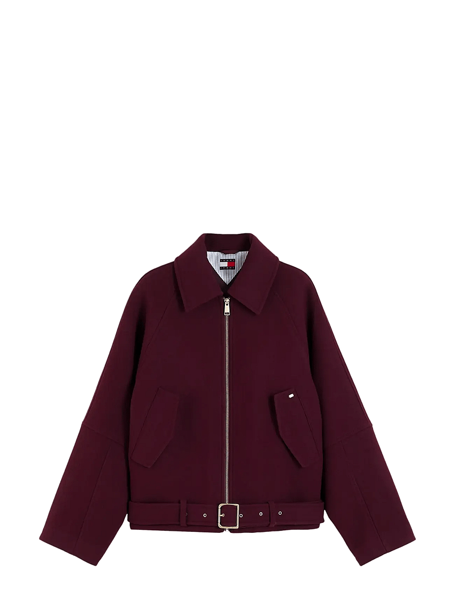 Tommy Jeans - TJW ZIP THRU WOOL JACKET - ulljackor - calypso berry - 1