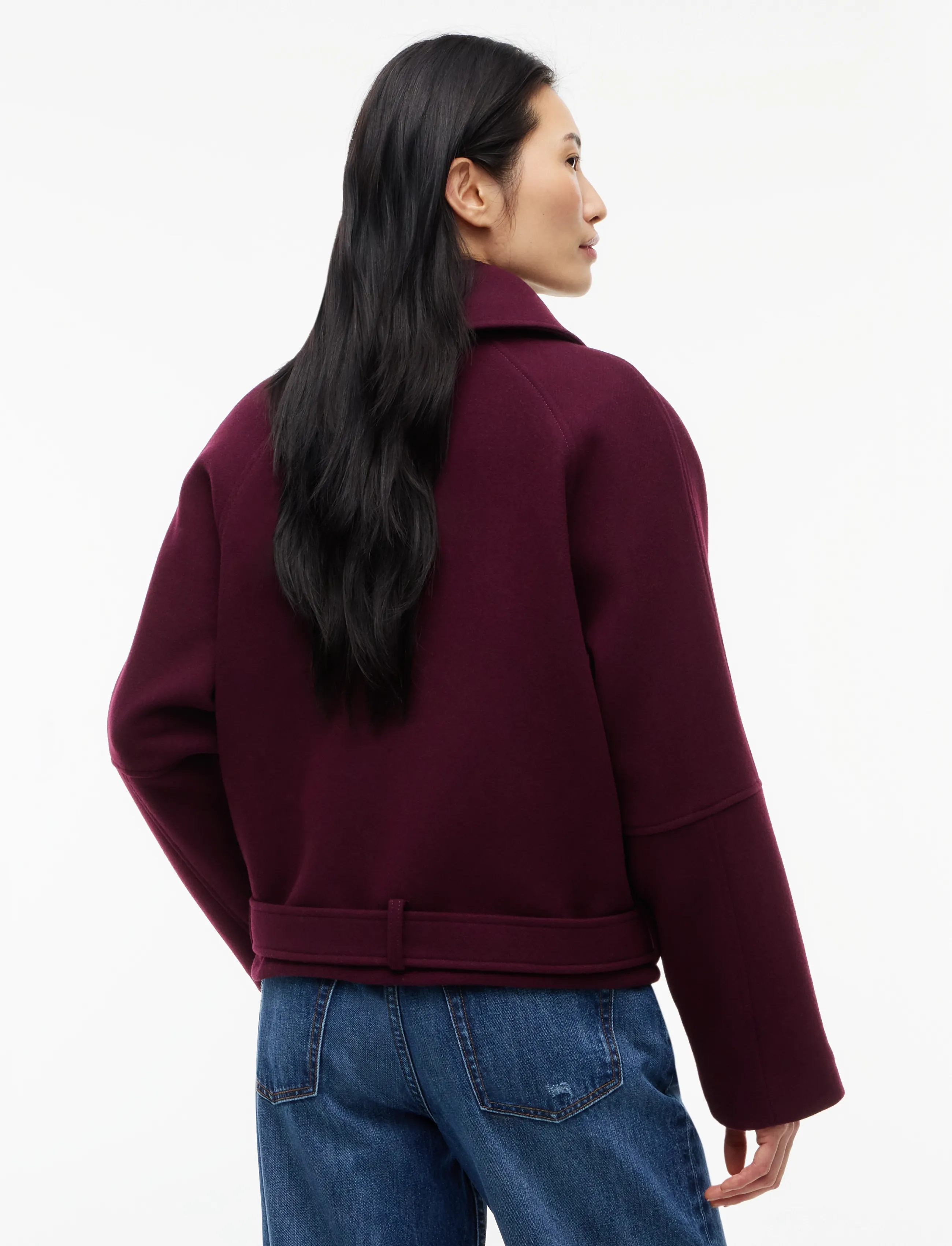 Tommy Jeans - TJW ZIP THRU WOOL JACKET - ulljackor - calypso berry - 2